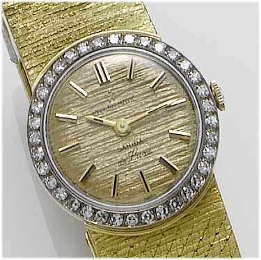 Eternamatic. A lady's 18ct gold diamond set automatic wristwatch1960's