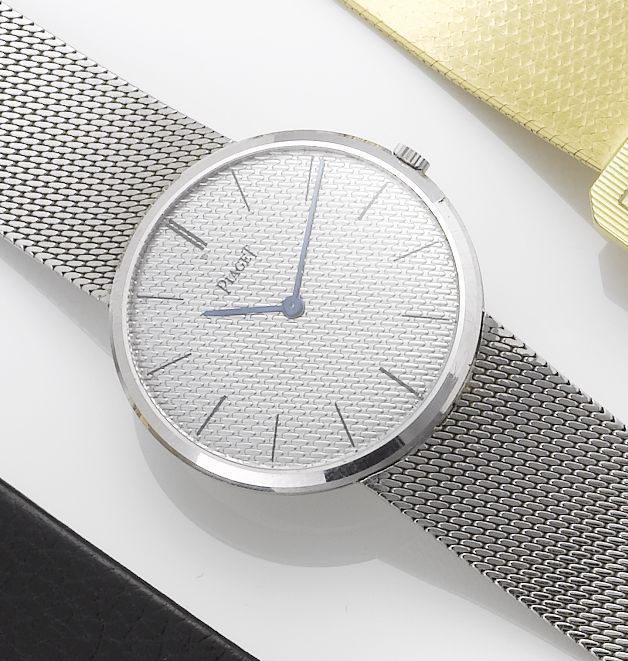 Piaget. An 18ct white gold bracelet watch1980's