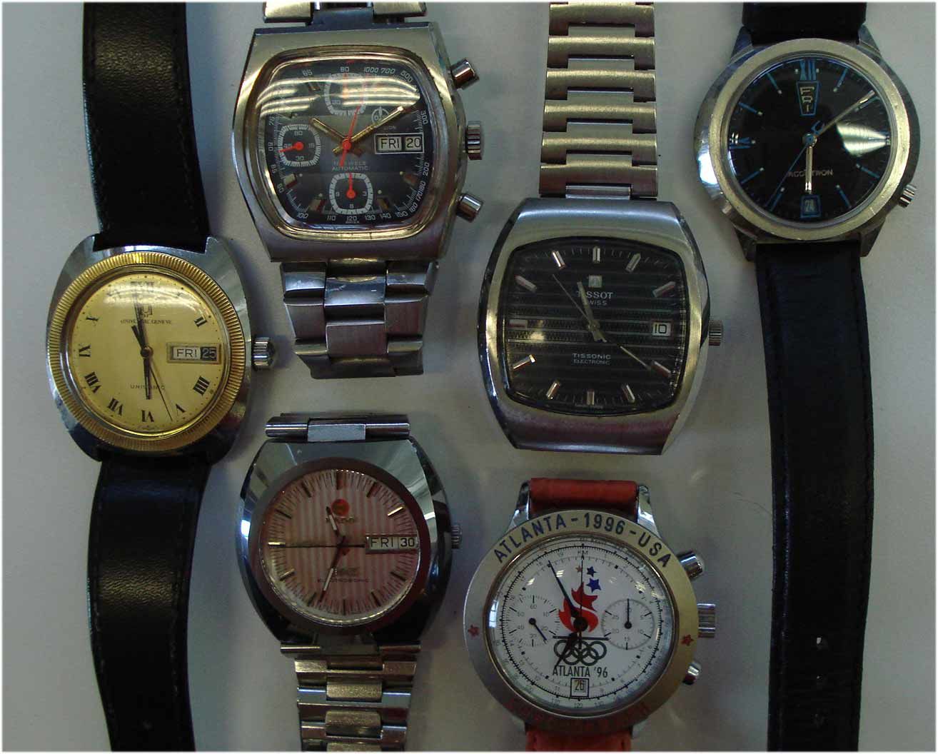 A lot of 6 various wristwatches 6