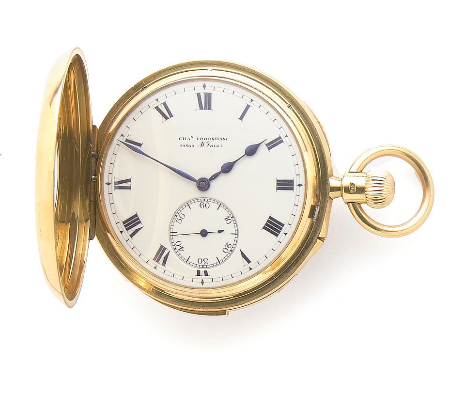 Charles Frodsham, by Appointment to the King, 27 South Molton St. London. A fine 18k gold minute repeating half hunter pocket watch No.09568, AD.Fmsz, hallmarked ...