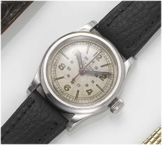 Oyster Watch Co. A stainless steel centre seconds wristwatchRecord, 1940's