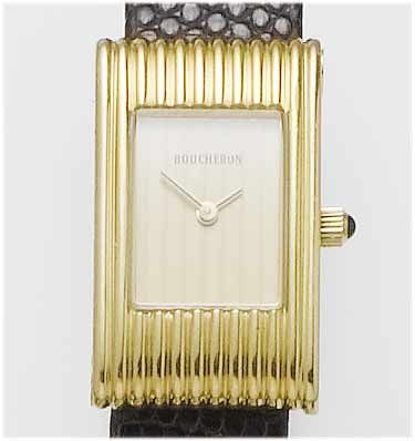Boucheron. A lady's 18ct gold wristwatch 1980's
