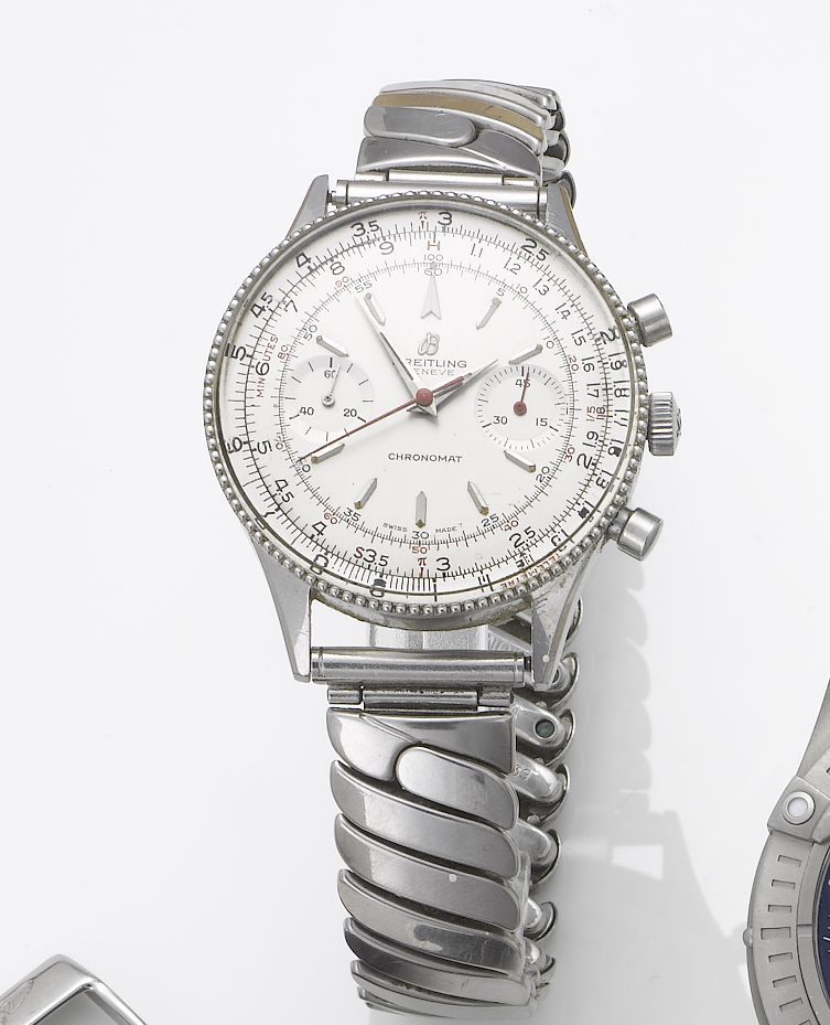 Breitling. A stainless steel chronograph wristwatchChronomat, 1950's