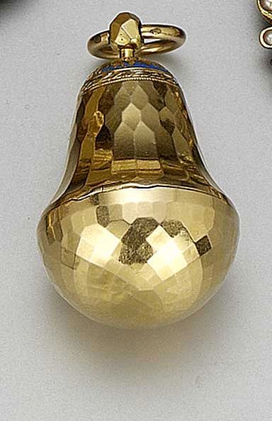 Swiss. A 19th century gold concealed watch in the form of a pear Ls.Duchene & Fils, Geneva
