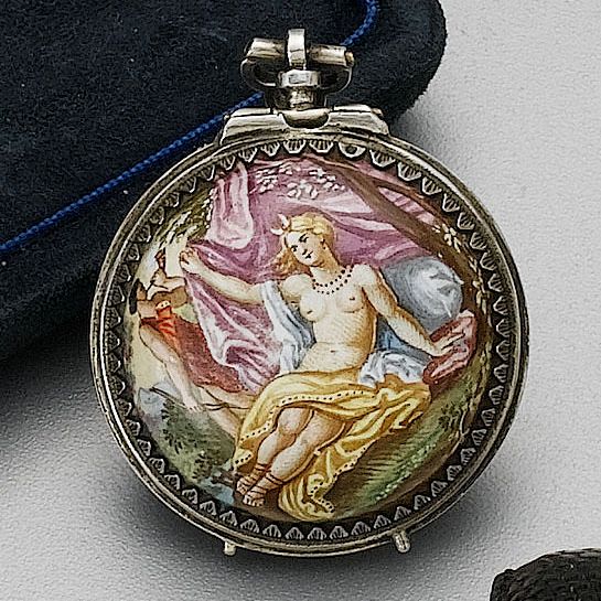 An early 19th century enamel decorated pocket watch Austria