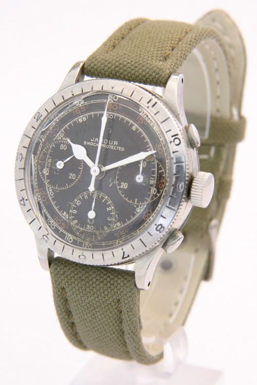 Jardur. A stainless steel chronograph wristwatch Pilgrim Electric Corp. 1940s