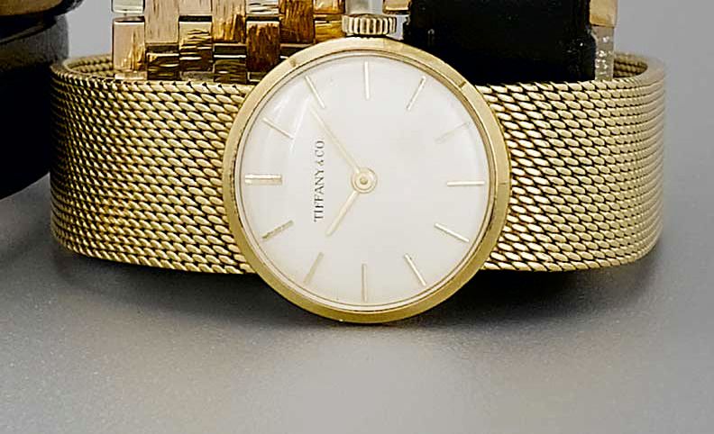 Tiffany/Chopard. A lady's 18ct gold bracelet watchRef:75044, 1960s