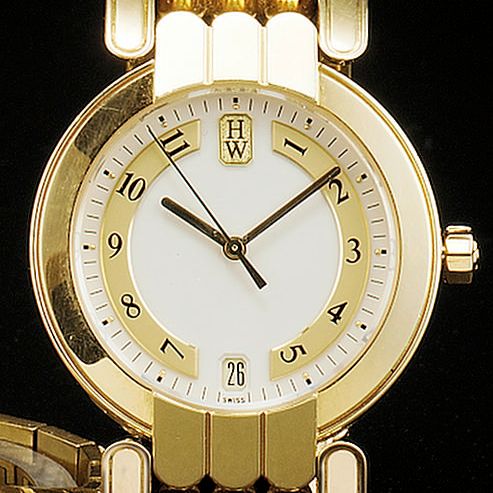 Harry Winston. A fine 18ct gold limited edition bracelet watch No.0421990s