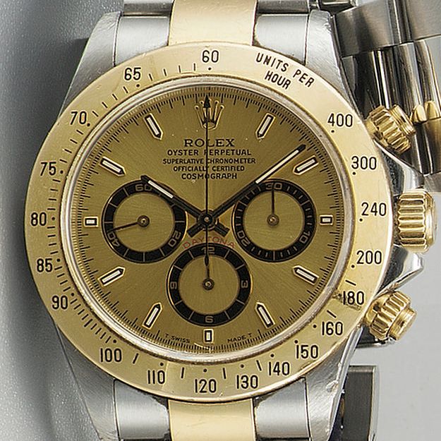 Rolex. A gents steel and gold automatic chronograph bracelet watch Oyster Perpetual Cosmograph Daytona, Ref:16523, circa 1997