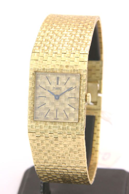 Piaget. A gents 18ct gold bracelet watch1970s