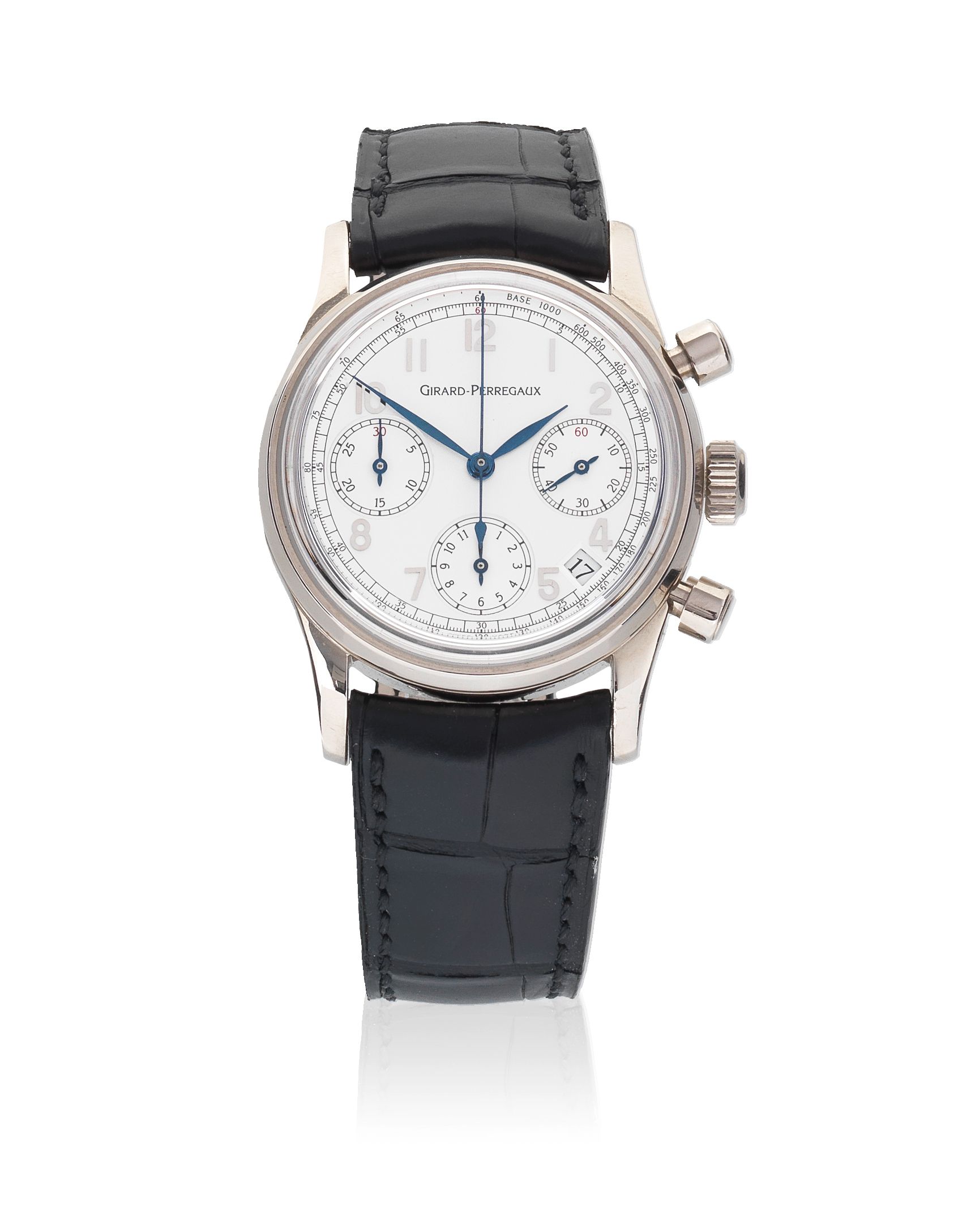 Girard Perregaux. An 18K white gold automatic calendar chronograph wristwatch Ref: 4930, Circa 2000
