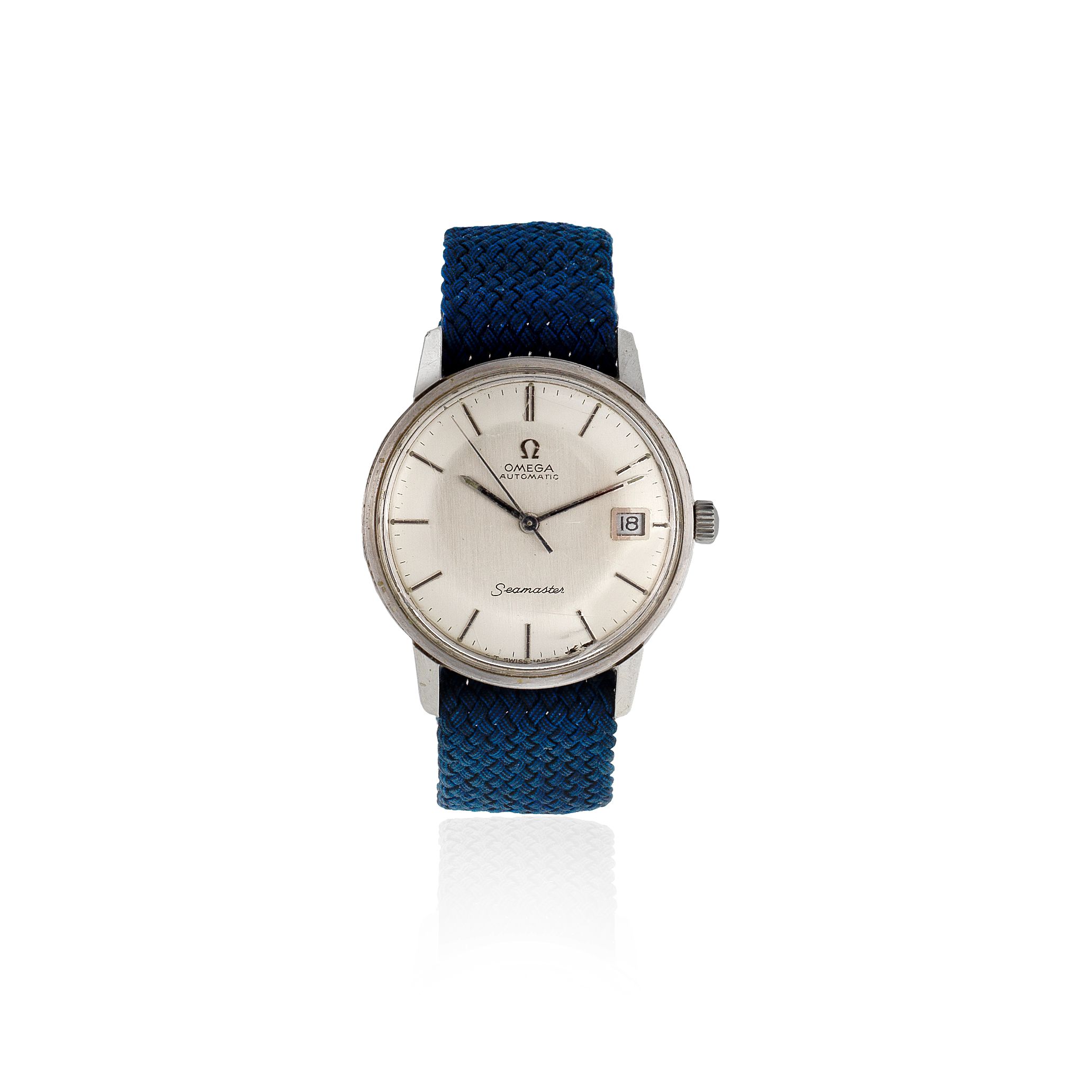 Omega. A stainless steel automatic calendar wristwatch Seamaster, Ref: 166.037 SP, Circa 1968