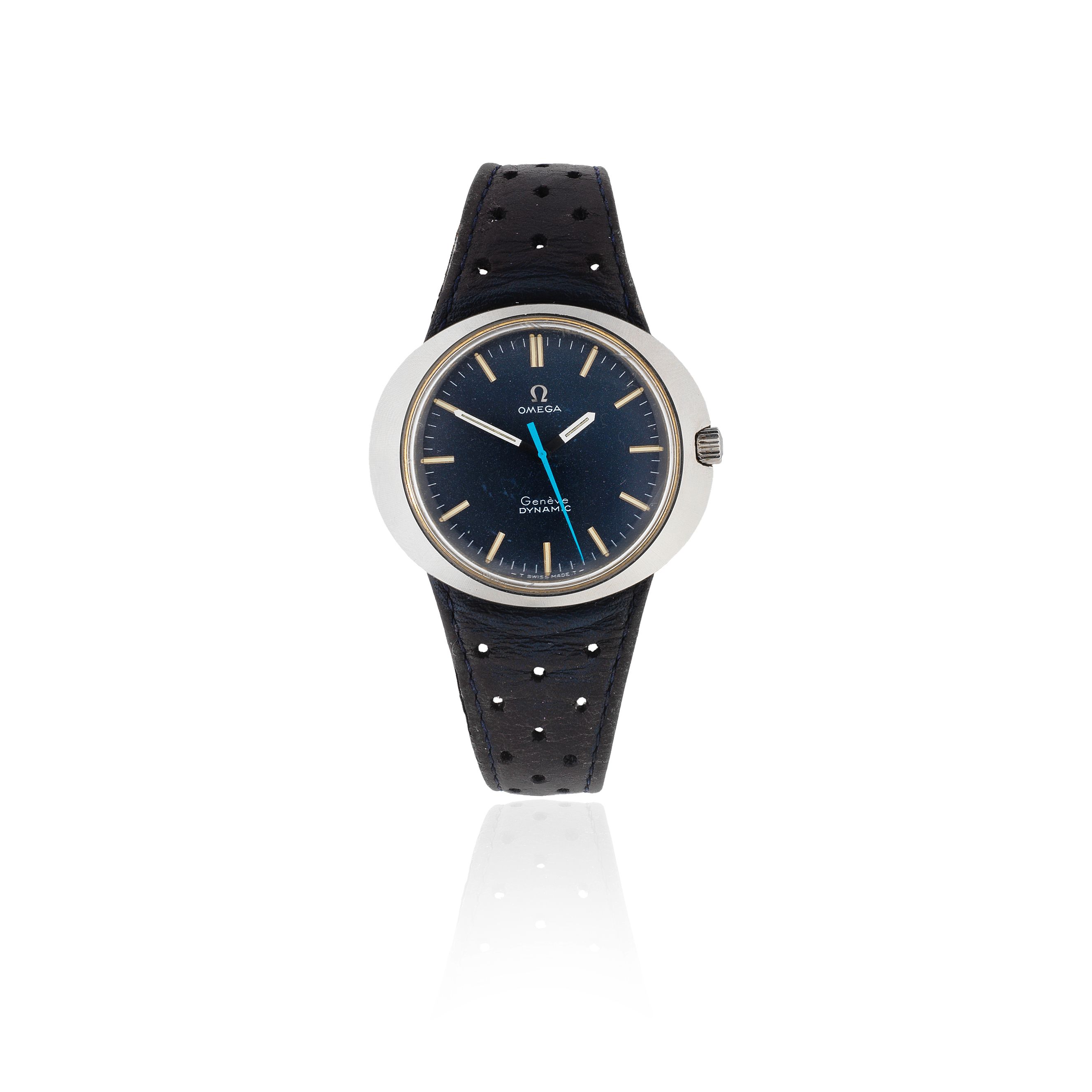 Omega. A stainless steel automatic oval wristwatch Dynamic, Circa 1970