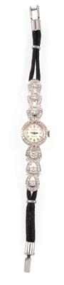 Diamantdamenschmuckuhr zus. ca. 1,10 ct