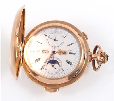 Herrentaschenuhr mit Chronograph, Minutenrepetion und Kalender Nr. 9406