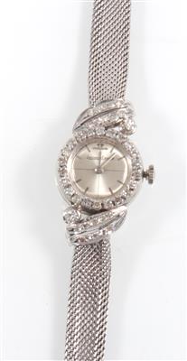Achtkantdiamant Damenarmbanduhr zus. ca. 0,60 ct