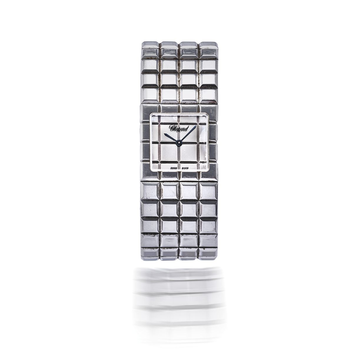 CHOPARD. MONTRE BRACELET DE DAME EN ACIER MOUVEMENT QUARTZ CHOPARD. A LADY'S STAINLESS STEEL QUARTZ BRACELET WATCH Ice Cube, Ref: 11/8898, Circa 2005