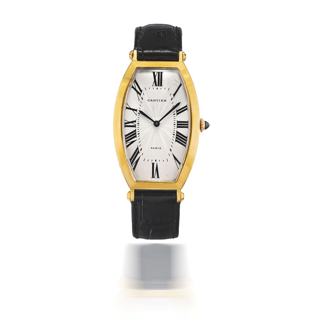 CARTIER. MONTRE BRACELET EN OR JAUNE 18K (750) DE FORME TONNEAU MOUVEMENT MECANIQUE CARTIER. AN 18K GOLD MANUAL WIND TONNEAU FORM WRISTWATCH Tonneau, Ref: 3841/560-91, ...