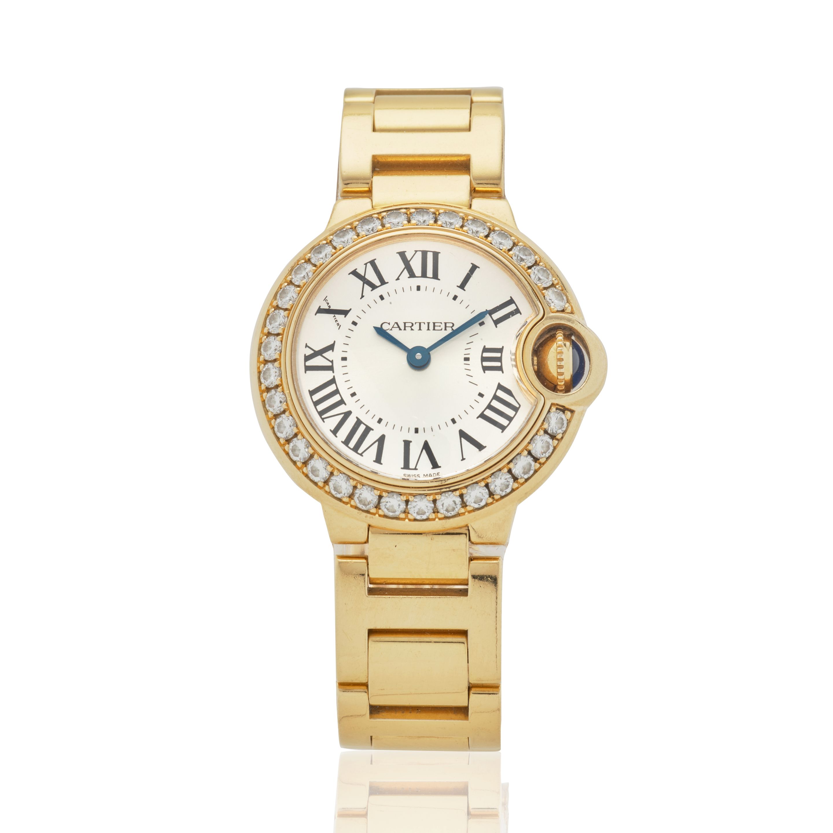 CARTIER. AN 18K GOLD AND DIAMOND LADY'S BRACELET WATCH Ballon Bleu, Ref: 3006, c.2000s