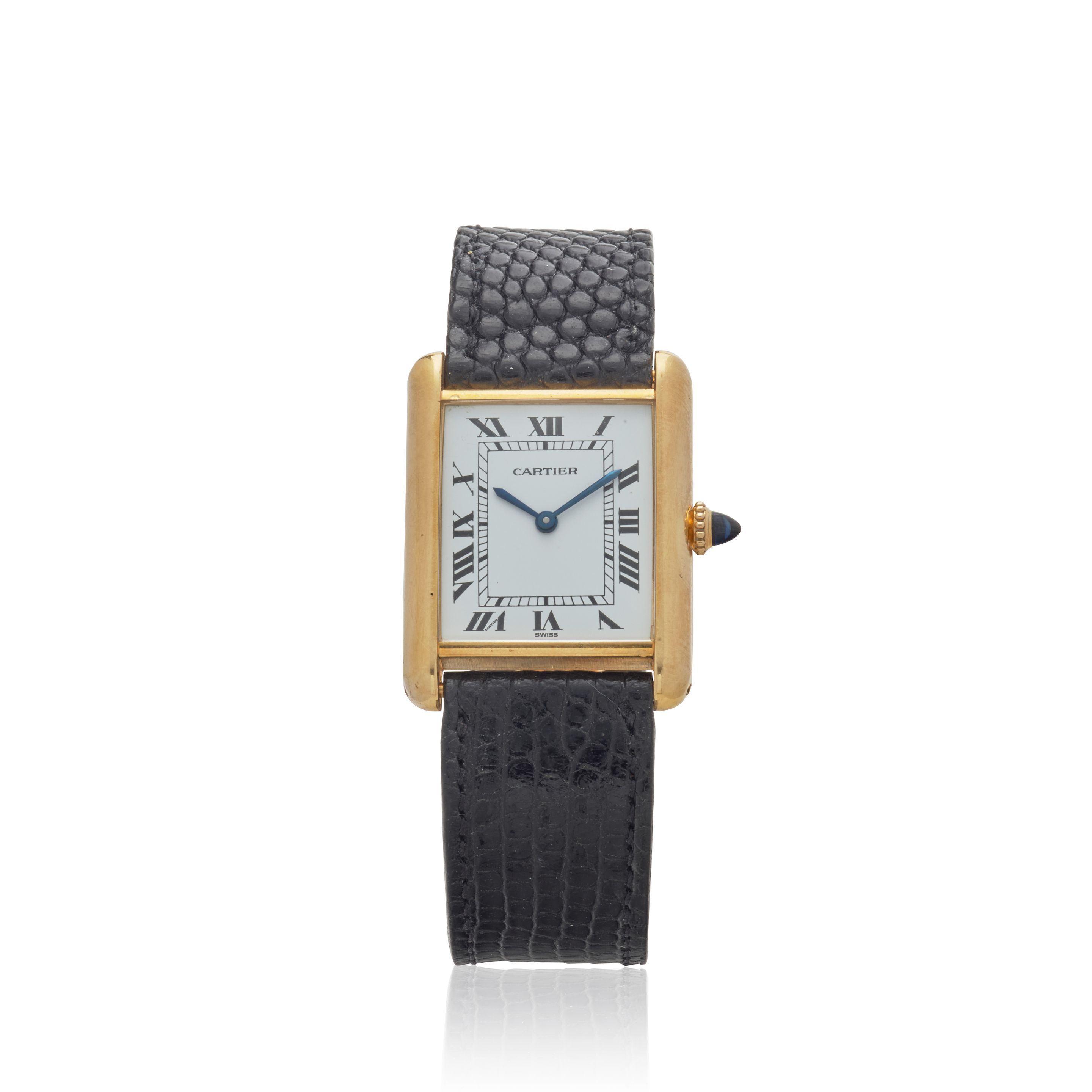 CARTIER. AN 18K GOLD MANUAL WIND WRISTWATCH Tank, c.1960s