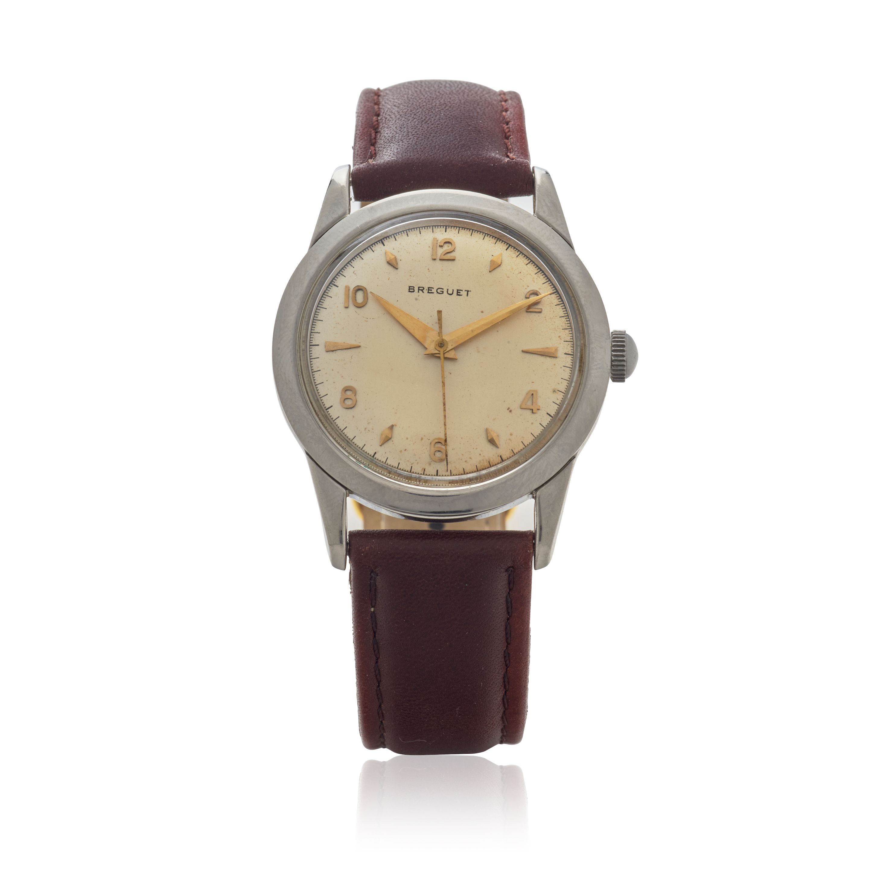 BREGUET. A STAINLESS STEEL AUTOMATIC WRISTWATCHRef: 1623, c.1954