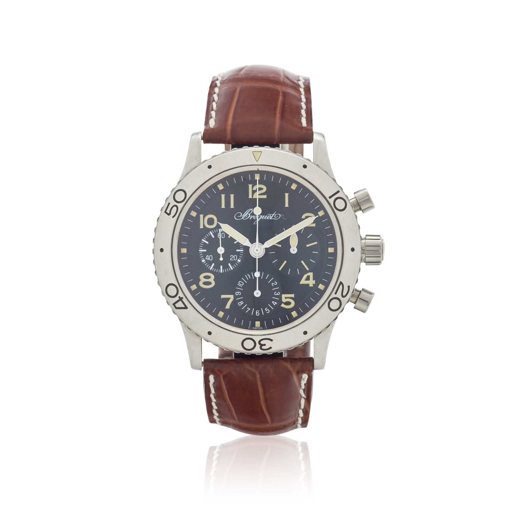 BREGUET. A STAINLESS STEEL AUTOMATIC CHRONOGRAPH WRISTWATCH Aeronavale Type XX, Ref: 3800, c.2000s