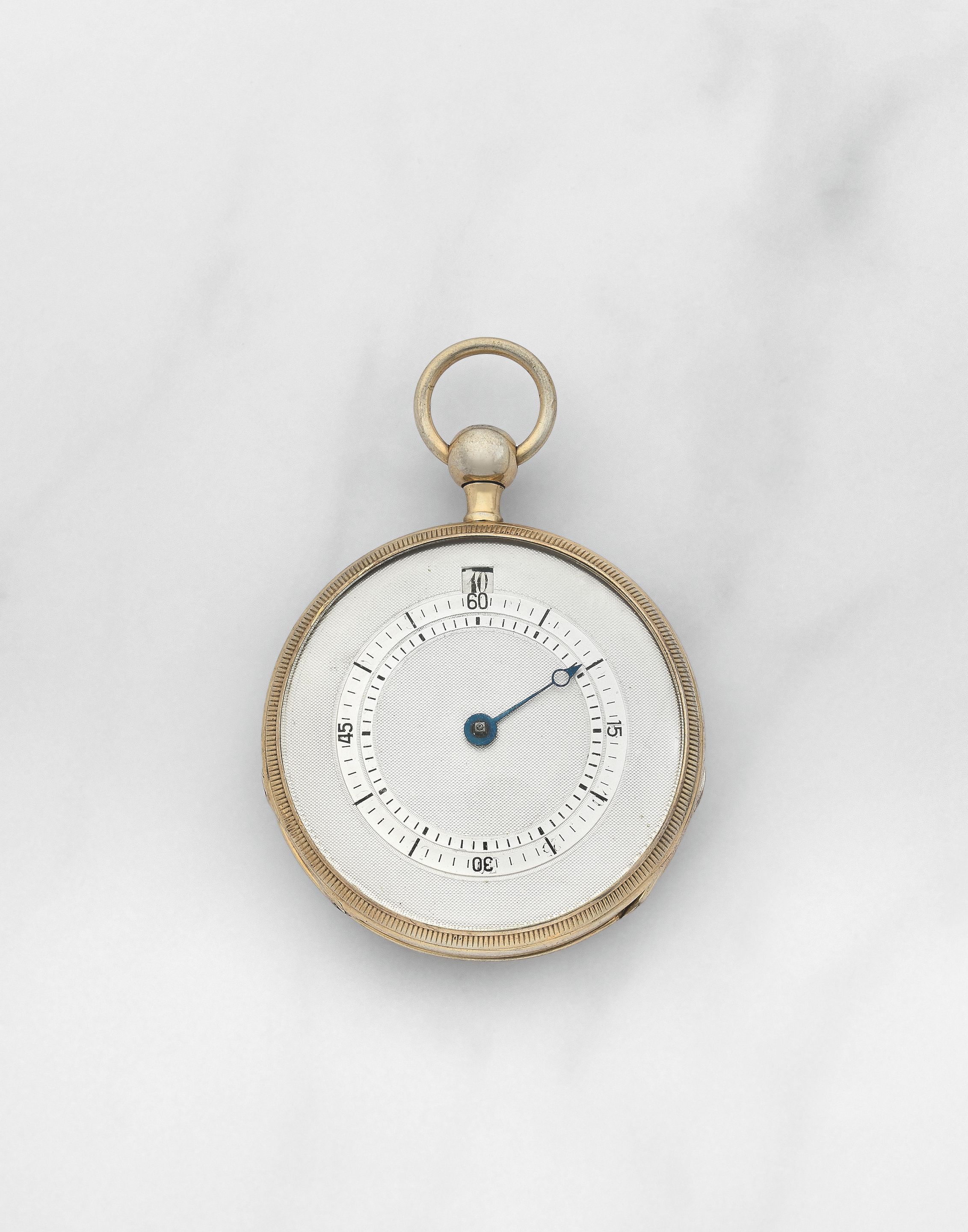 Breguet. Montre de gousset à cadran ouvert en plaqué or à répétition des quarts remontoir à clef Breguet. A gold plated key wind quarter repeating ...