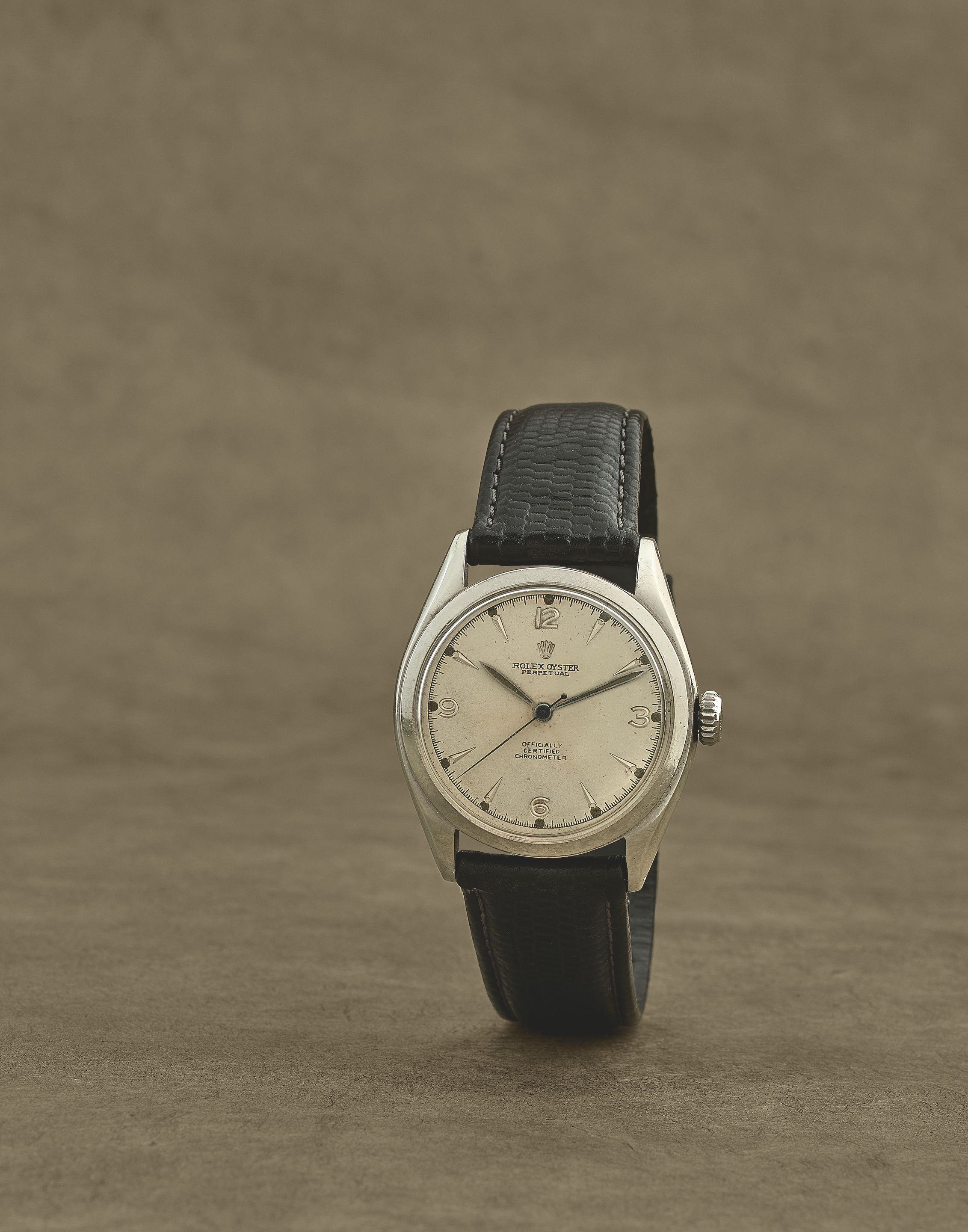 Rolex. Montre bracelet en acier mouvement automatique Rolex. A stainless steel automatic wristwatch Oyster Perpetual, Ref: 6084, Circa 1953