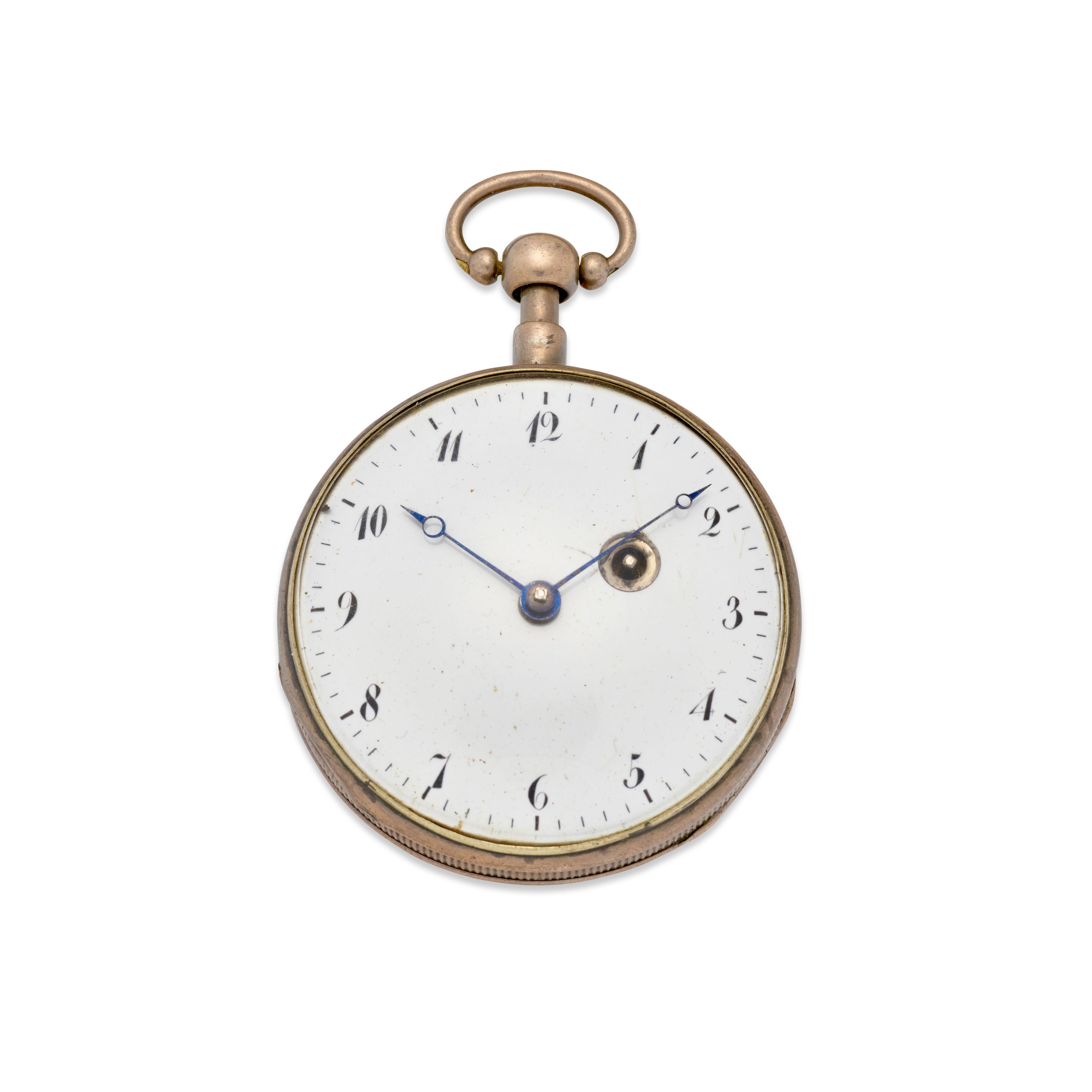 SWISS. A SILVER OPENFACE QUARTER REPEATING VERGE WATCHCirca 1800