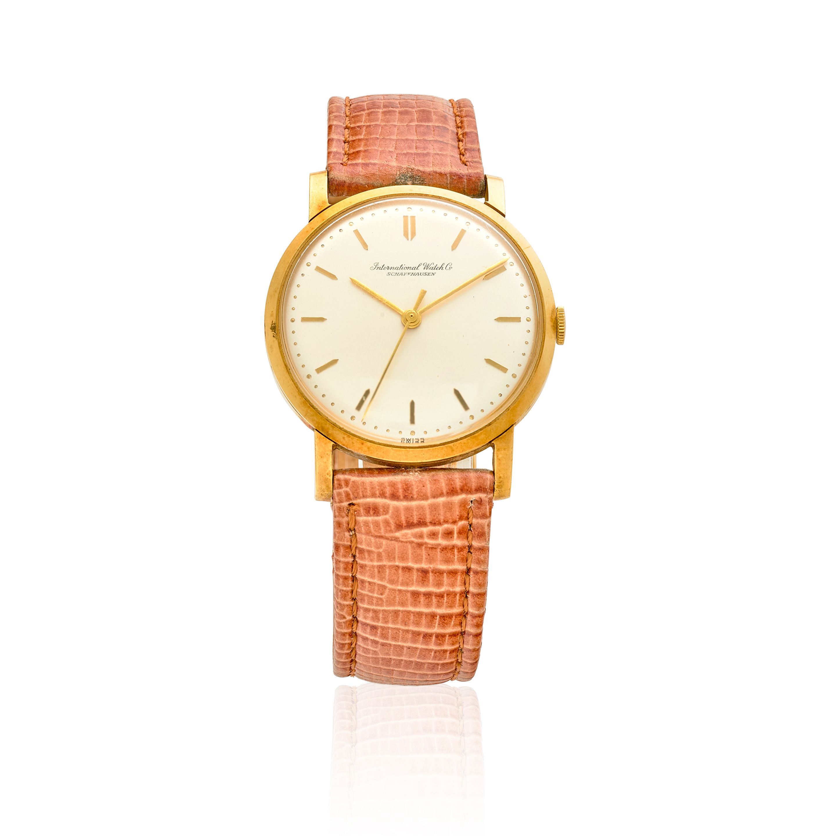 IWC. AN 18K GOLD MANUAL WIND WRISTWATCHc.1950s