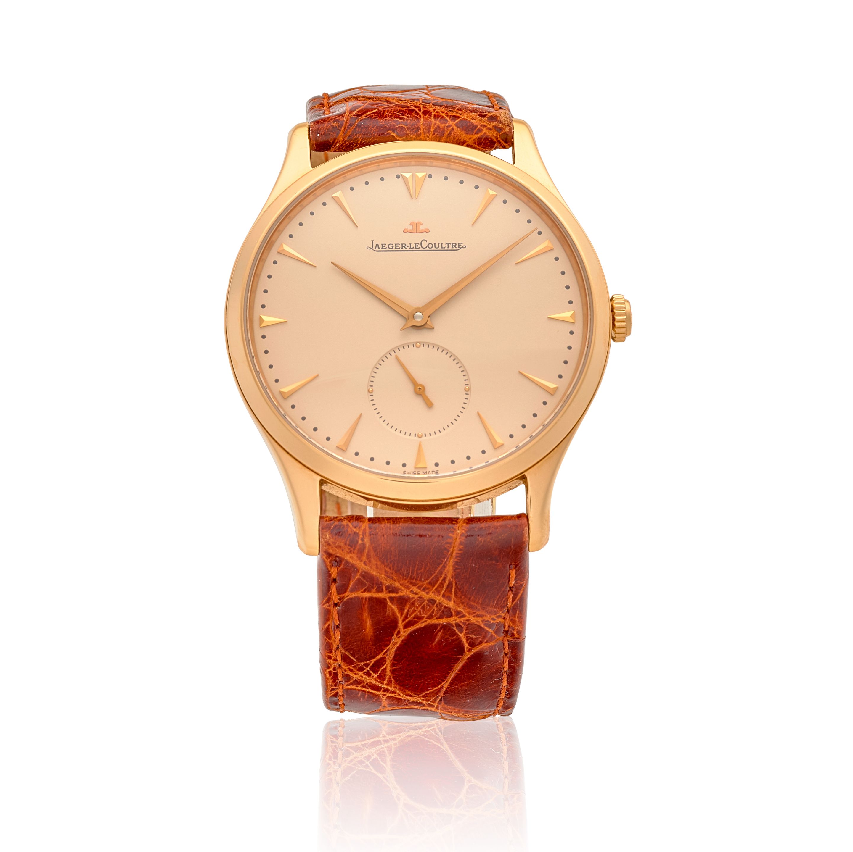 JAEGER LECOULTRE. AN 18K GOLD AUTOMATIC WRISTWATCH Master Grande Ultra-Thin, Ref: 174.2.90.S, c.2010s