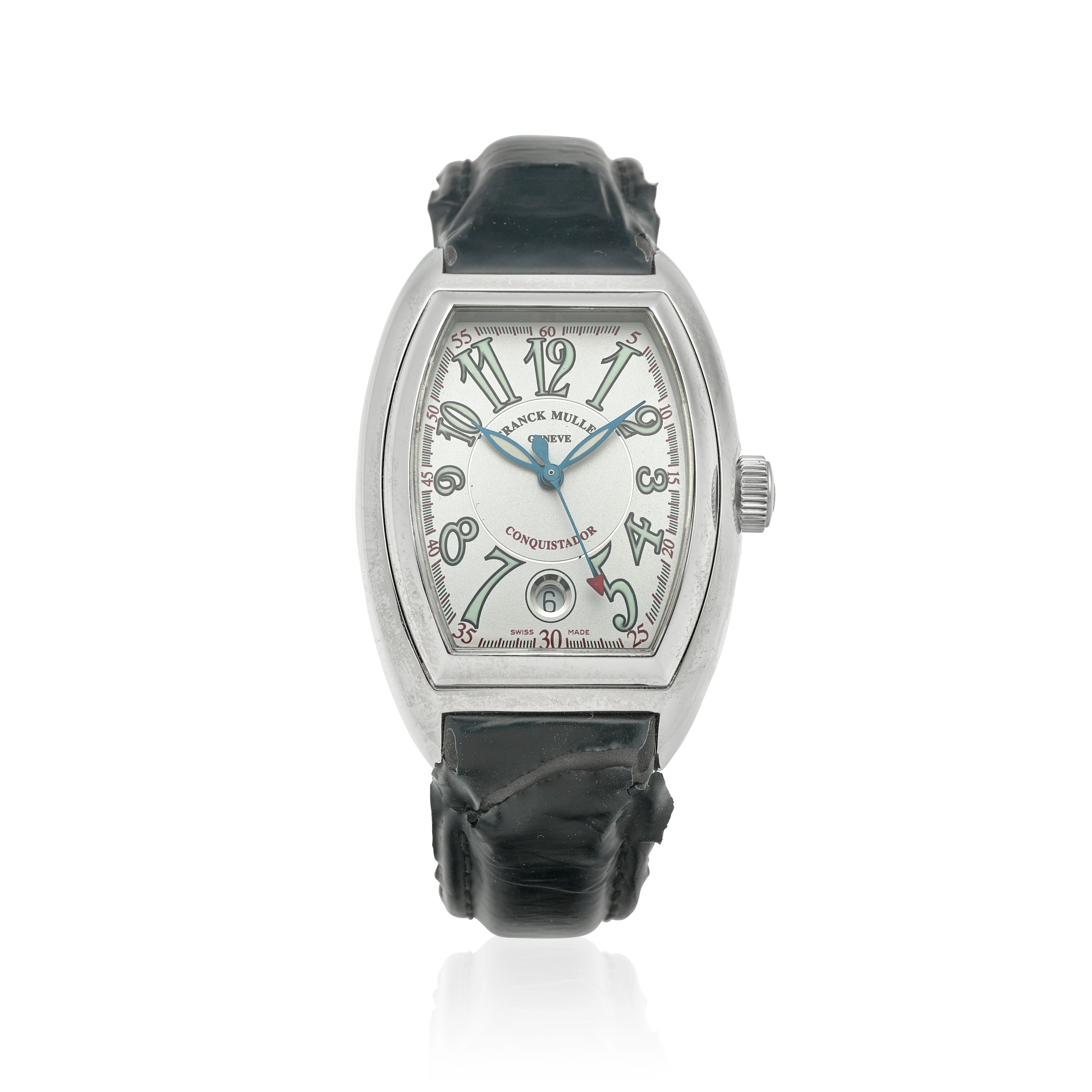 FRANCK MULLER. A STAINLESS STEEL AUTOMATIC CALENDAR WRISTWATCH Conquistador, Ref: 533, c.2000s