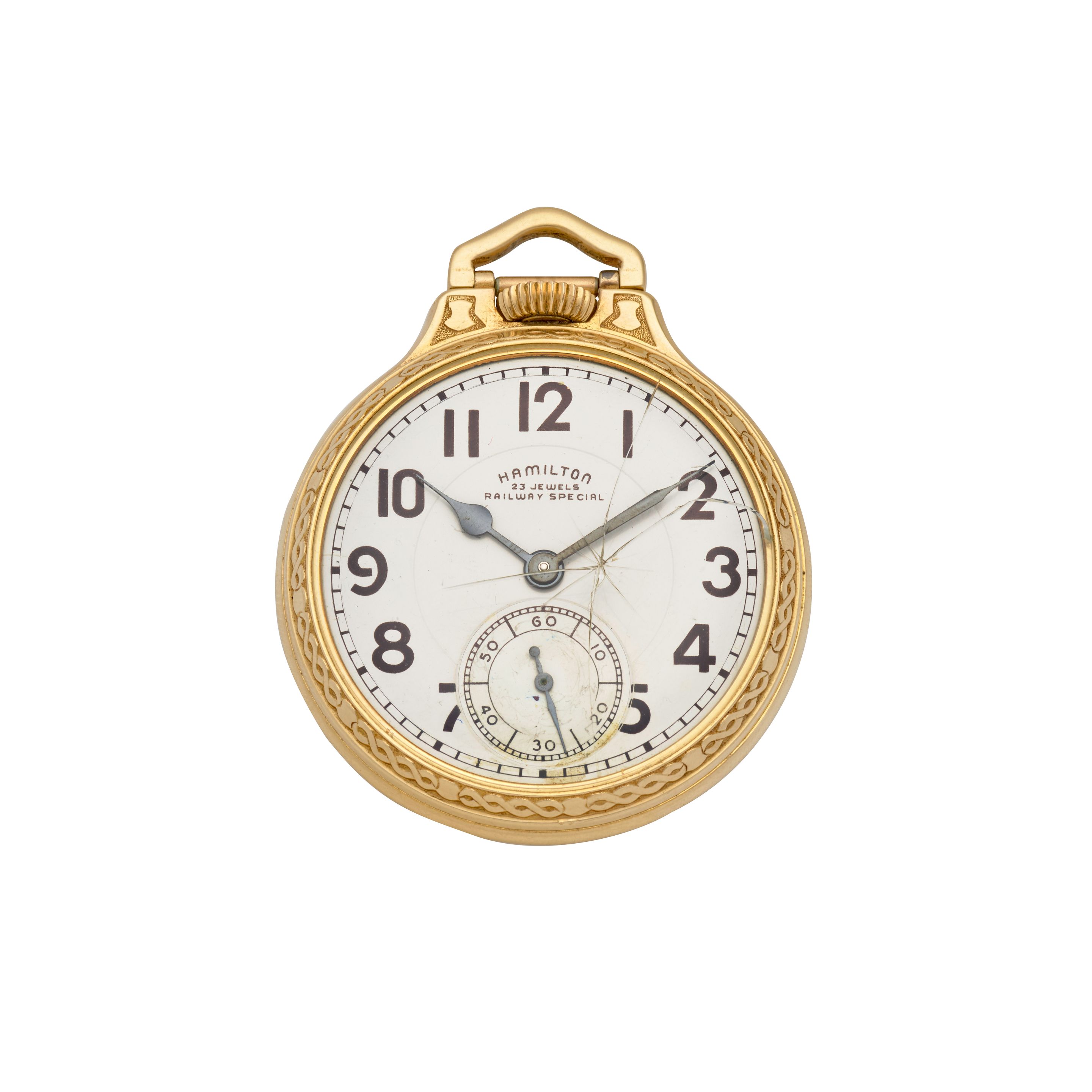 HAMILTON. A GOLD FILLED RAILROAD WATCH 950B,