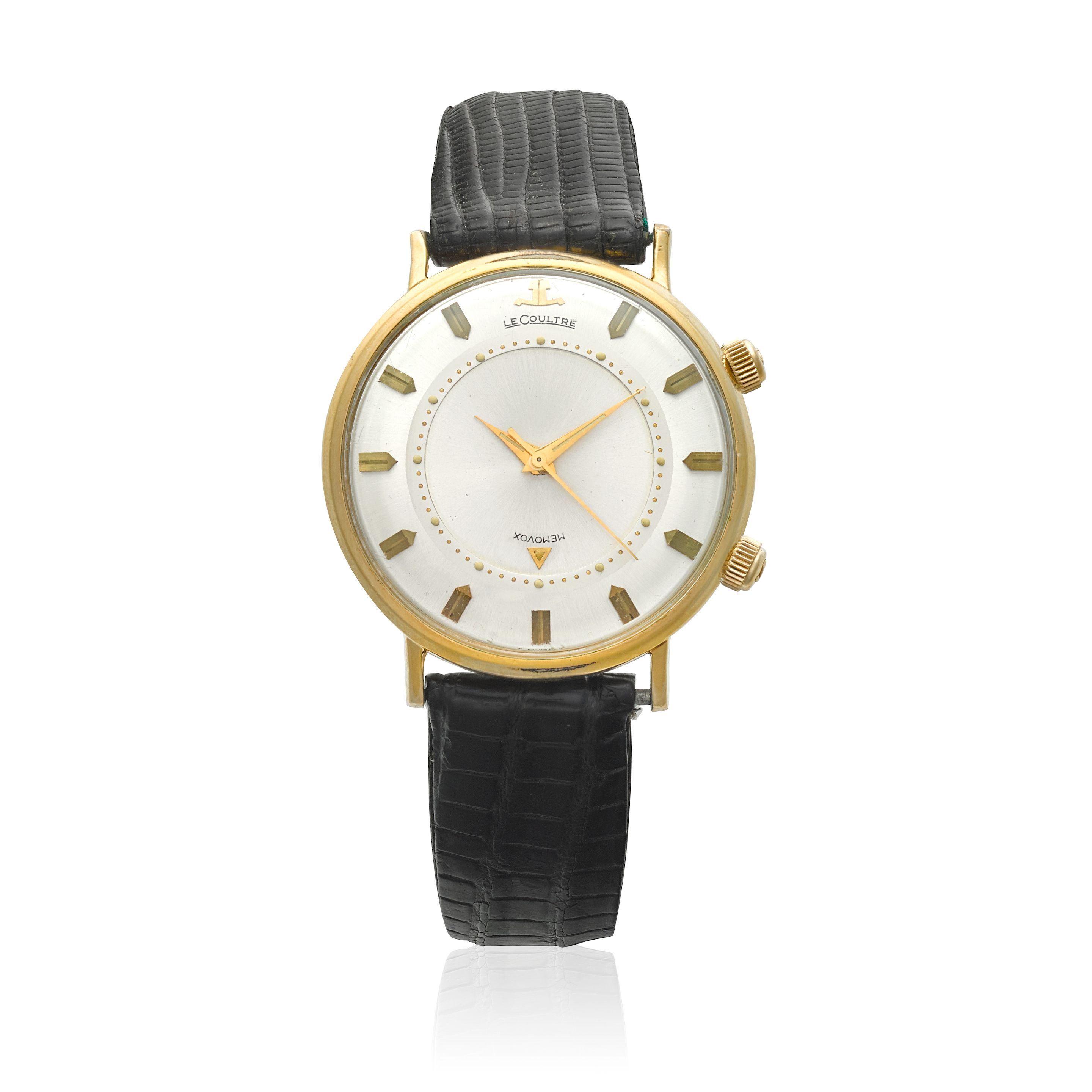 JAEGER LECOULTRE. A GOLD FILLED ALARM WRISTWATCH Memovox, c. 1965