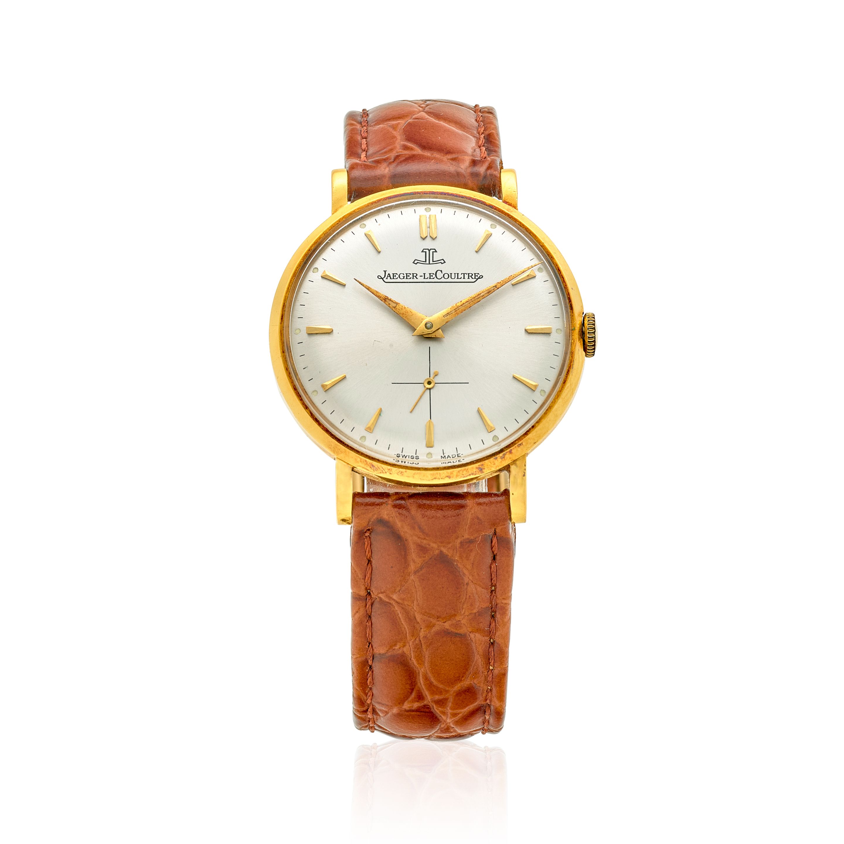 JAEGER LECOULTRE. A GOLD MANUAL WIND WRISTWATCHc.1950s