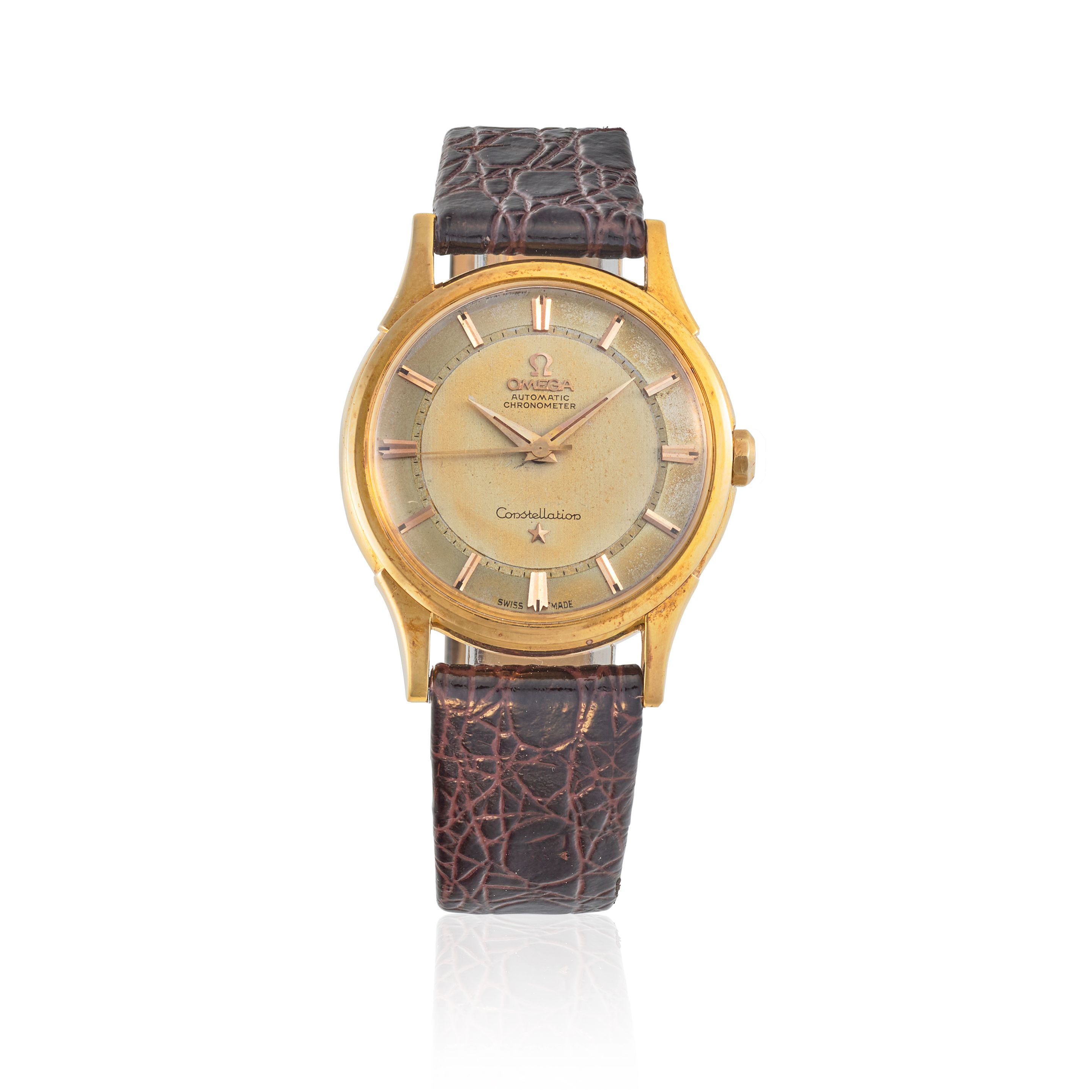 OMEGA. AN 18K GOLD AUTOMATIC WRISTWATCH Constellation, Ref: 14381/2, c.1960s