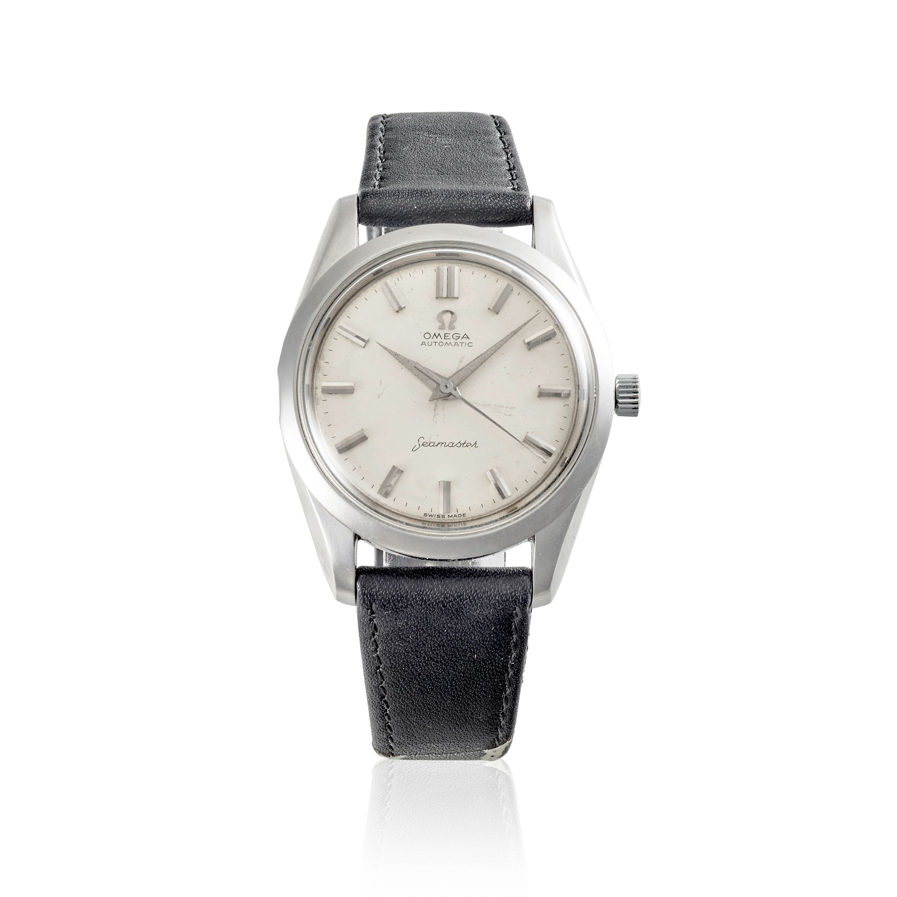 OMEGA. A STAINLESS STEEL AUTOMATIC WRISTWATCH Seamaster, Ref: 2975-3, Purchased 9th February, 1960