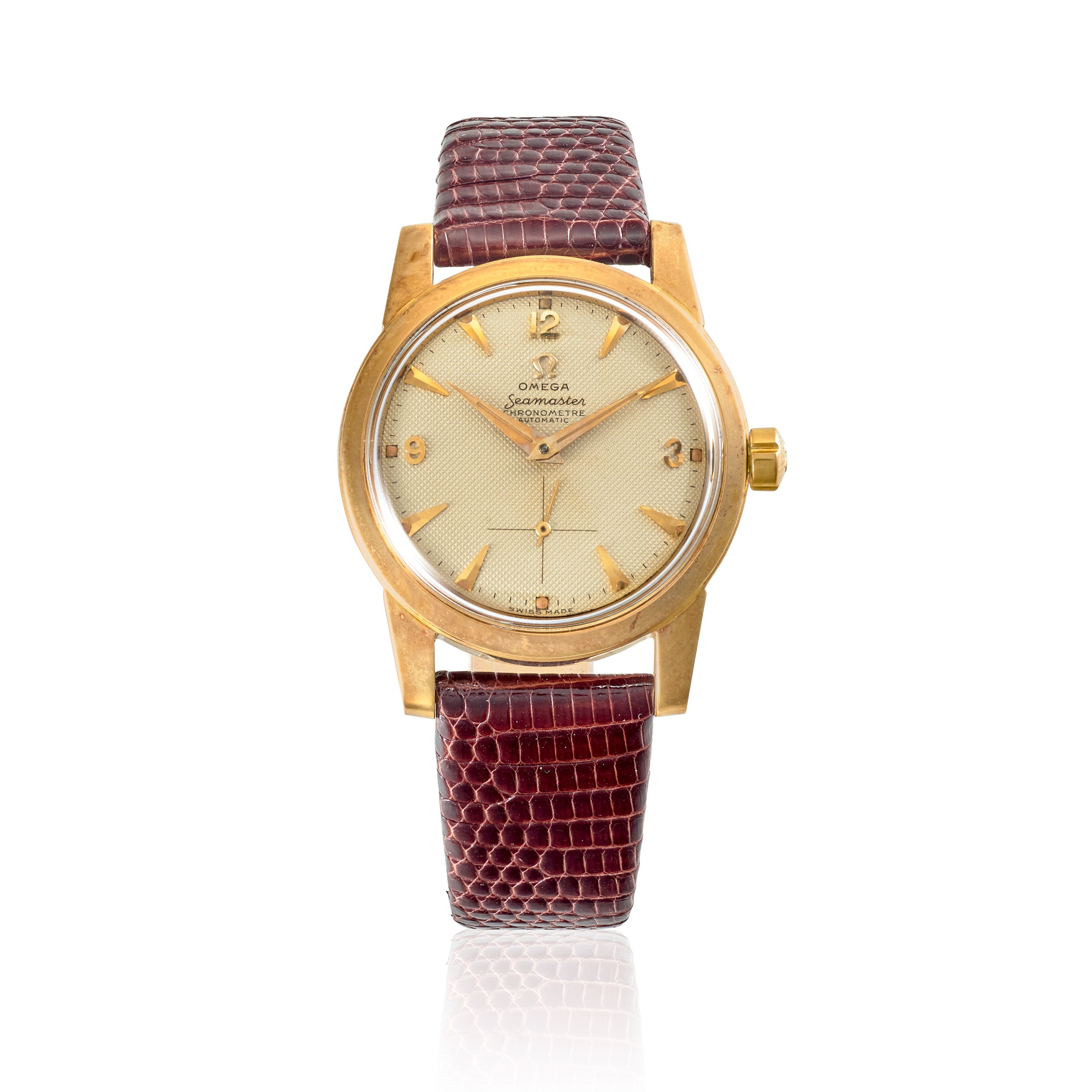 OMEGA. A 14K GOLD AUTOMATIC BUMPER WRISTWATCH Seamaster, Ref: 2576, c.1950s