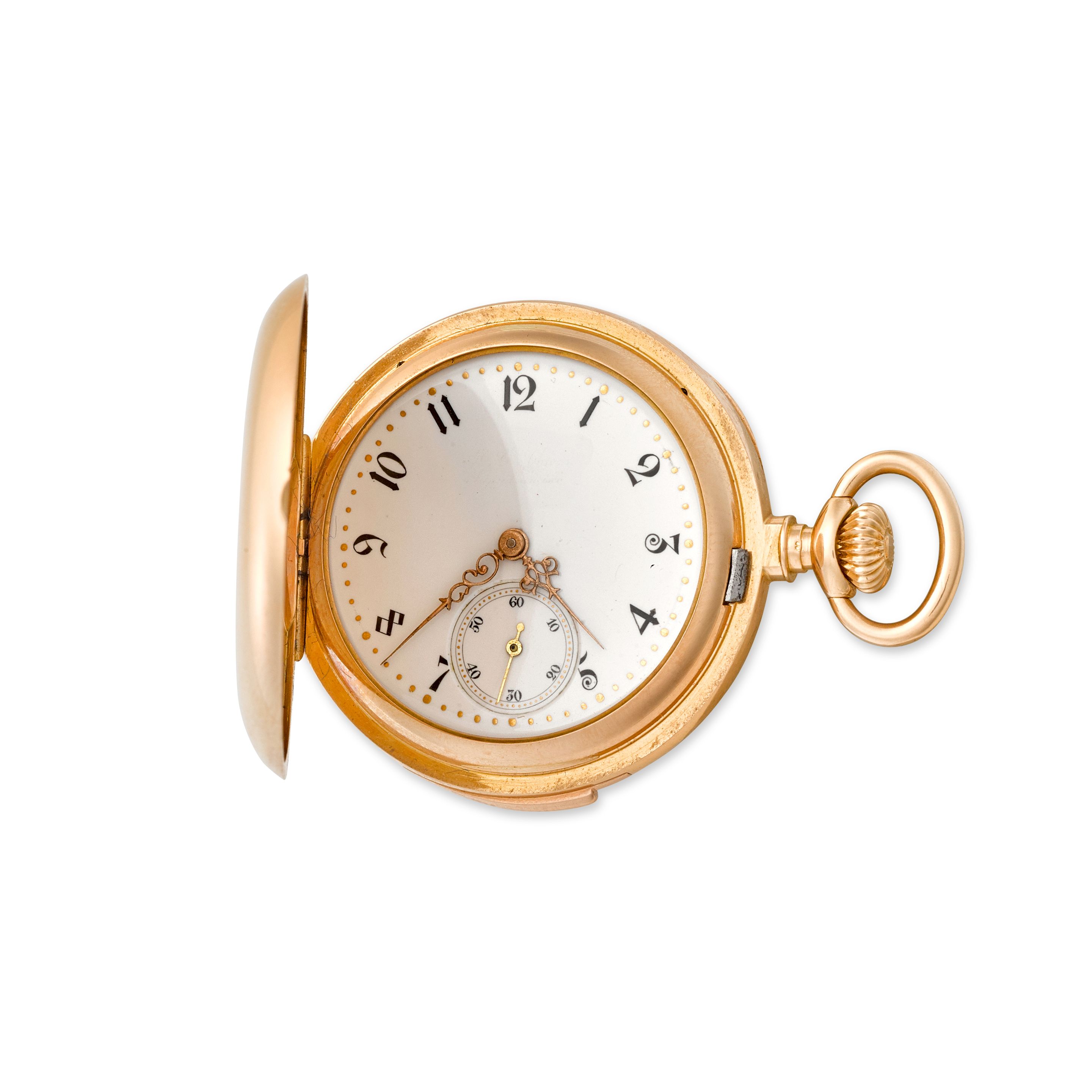 AUDEMARS PIGUET. AN 18K GOLD HUNTER CASED MINUTE REPEATING FOB WATCHSold 1893