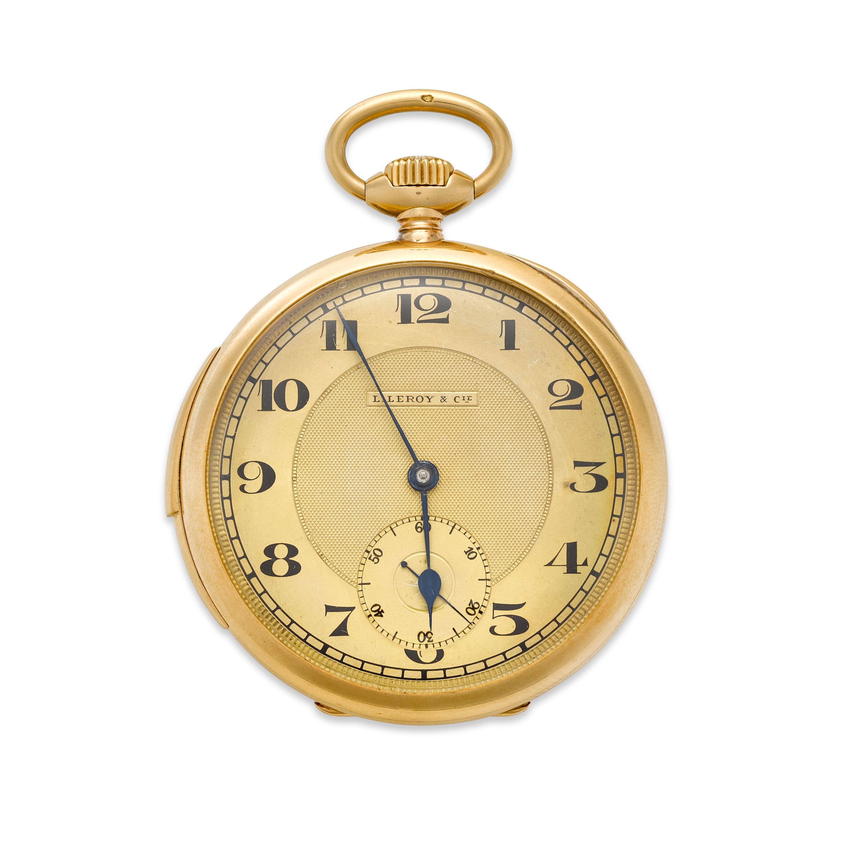 L. LEROY & CIE., PARIS. AN 18K GOLD OPEN FACE MINUTE REPEATING WATCHFirst quarter 20th century