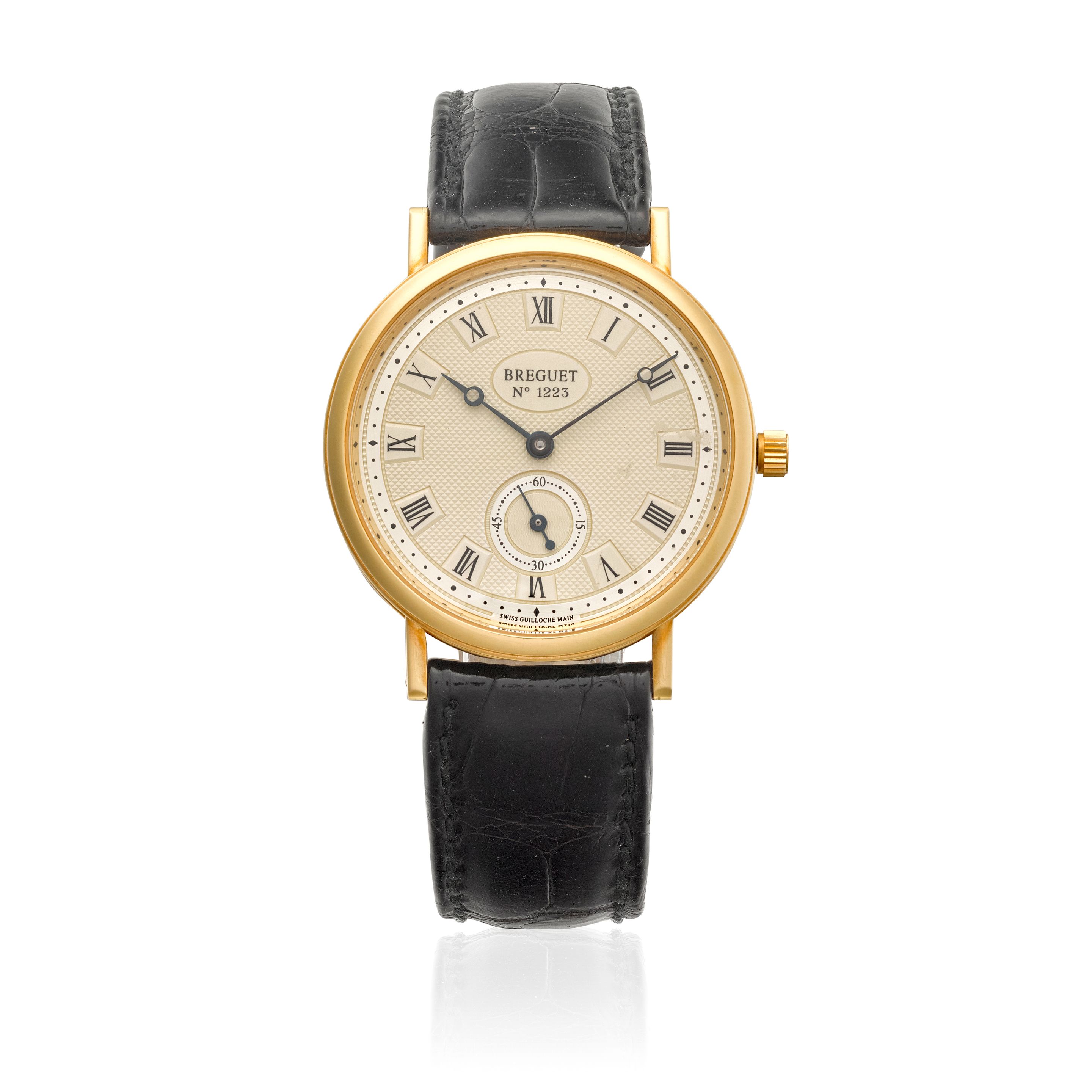 BREGUET. A YELLOW GOLD MANUAL WINDING WRISTWATCH Classique , Ref: 3910, 2000