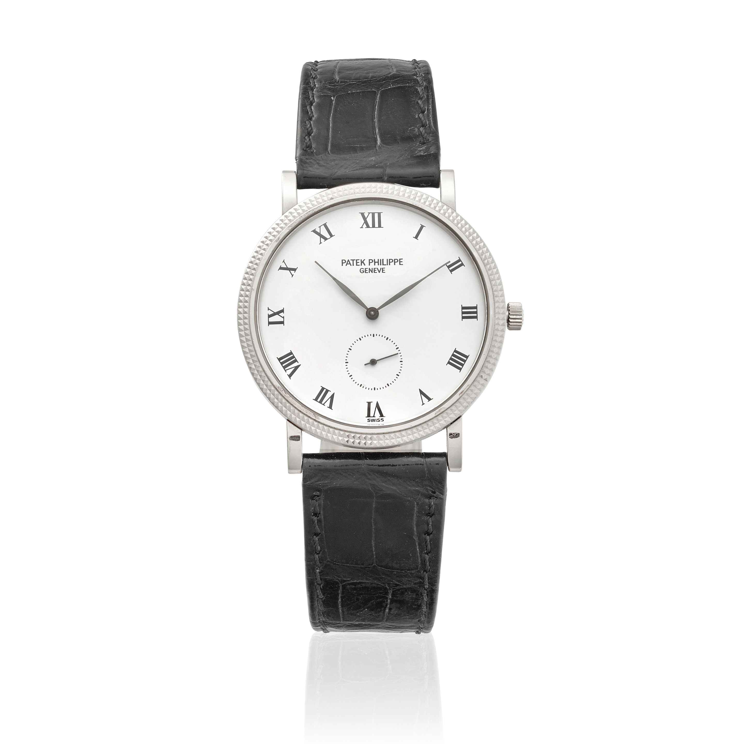 PATEK PHILIPPE. AN 18K WHITE GOLD MANUAL WIND WRISTWATCH Calatrava, Ref: 3919, c.2000s