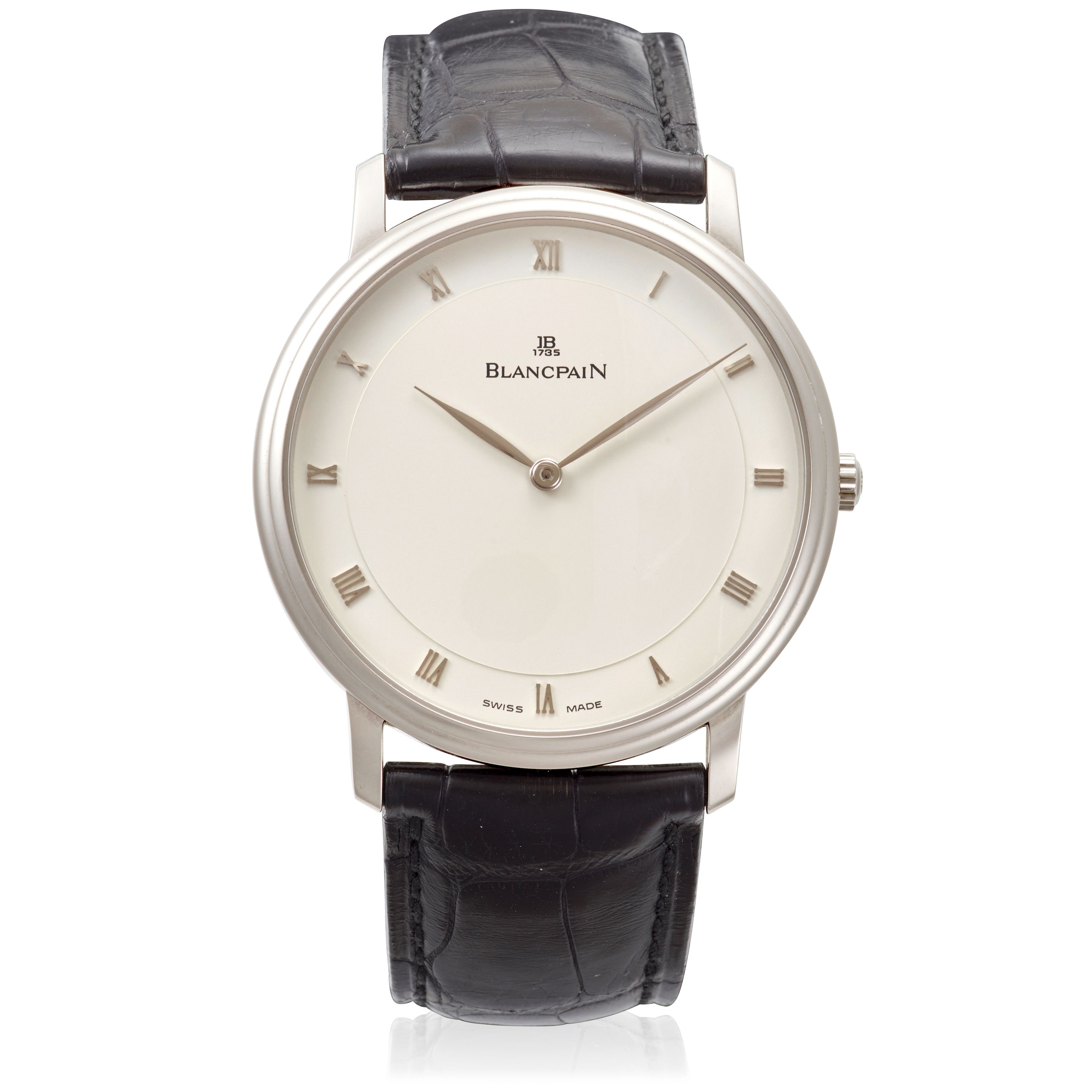 BLANCPAIN. AN 18K WHITE GOLD AUTOMATIC WRISTWATCH Villeret, Ref: 4053 1542 66, c. 2010s