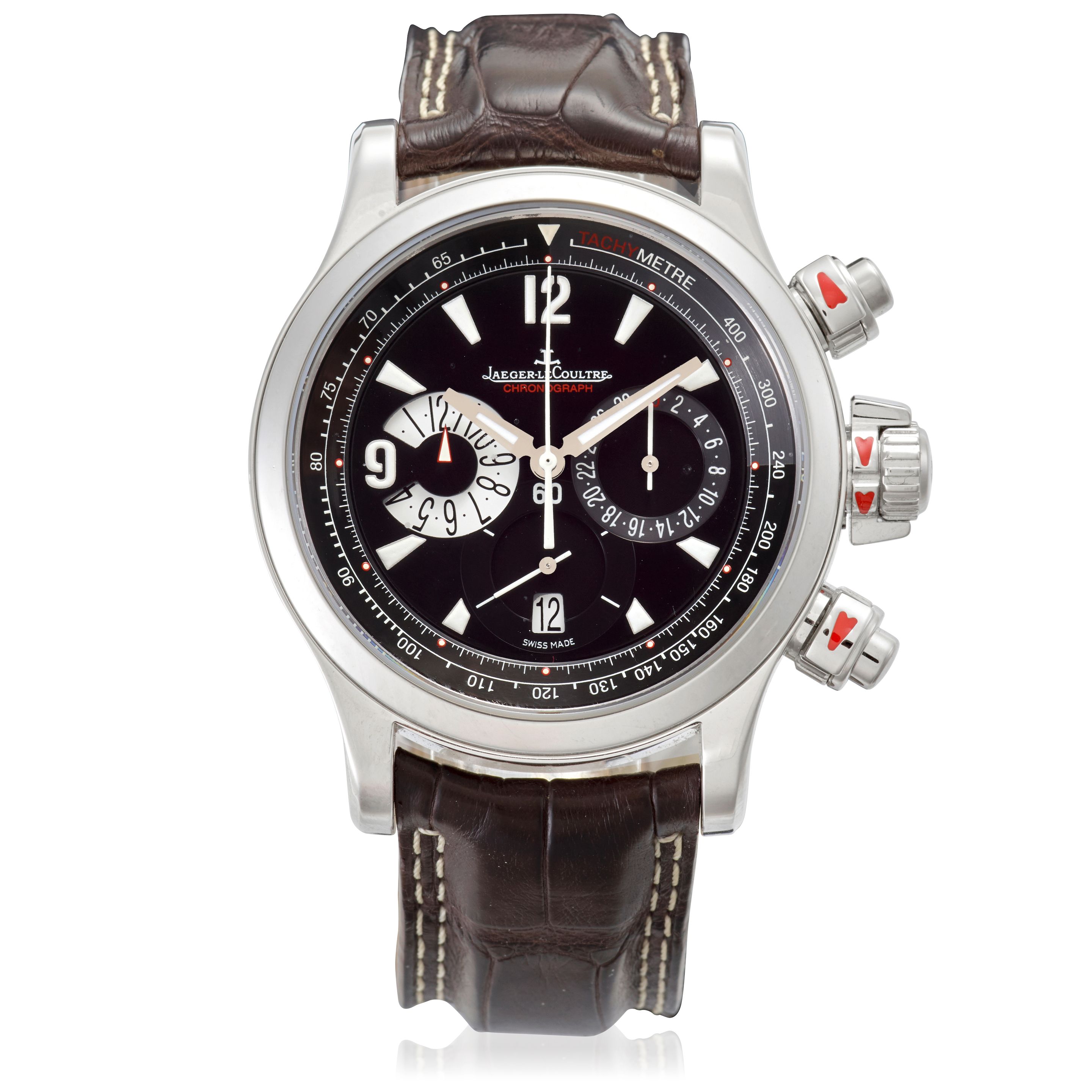 JAEGER LECOULTRE. A STAINLESS-STEEL AUTOMATIC CHRONOGRAPH CALENDAR WRISTWATCH Master Compressor Chronograph, Ref: 146.8.25, c.2010