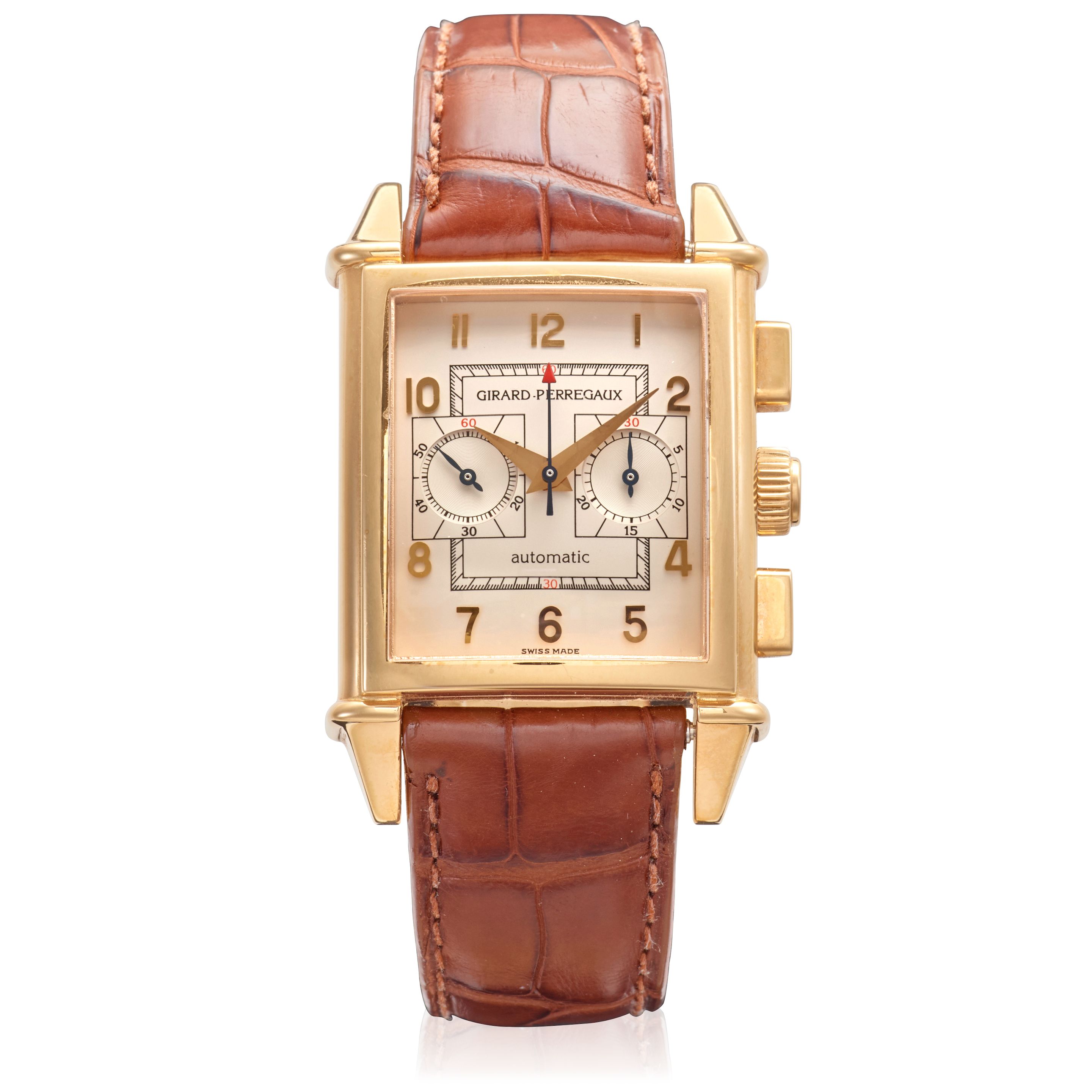 GIRARD PERREGAUX. AN 18K PINK GOLD AUTOMATIC CHRONOGRAPH WRISTWATCH Vintage 1945, Ref: 2599, c.2010