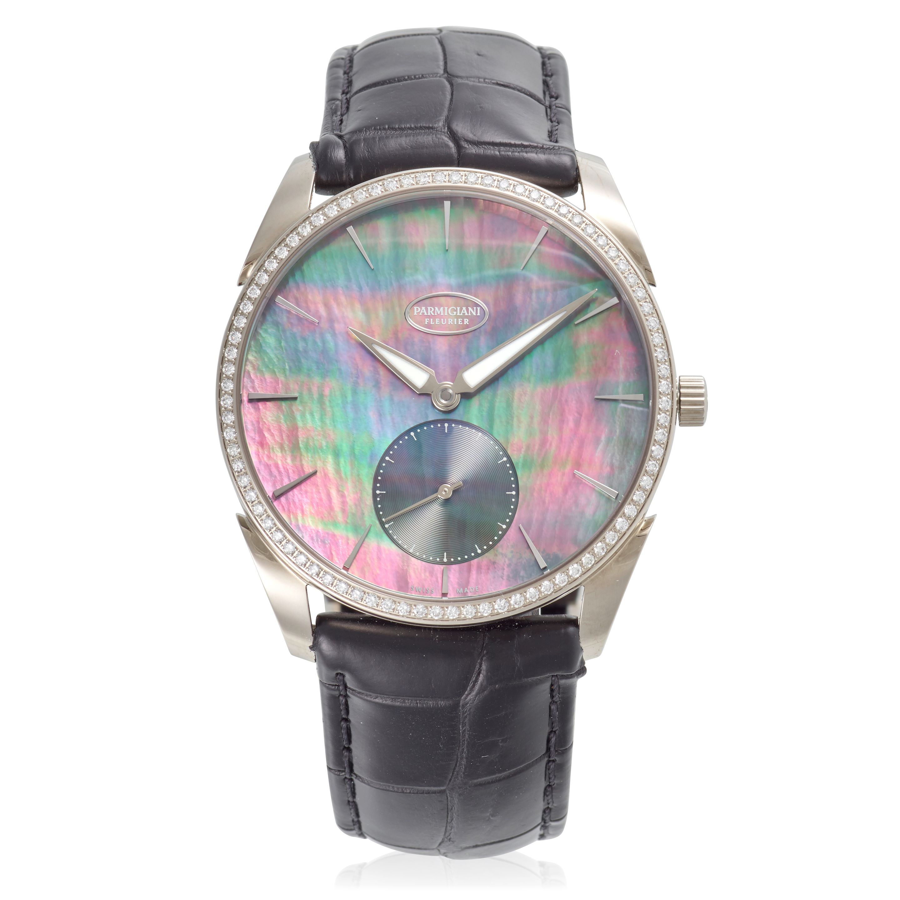 PARMIGIANI FLEUIER. AN 18K WHITE GOLD AUTOMATIC WRISTWATCH WITH MOTHER-OF-PEARL DIAL Tonga, Ref: PFC267-1263800-HC2641, c.2010