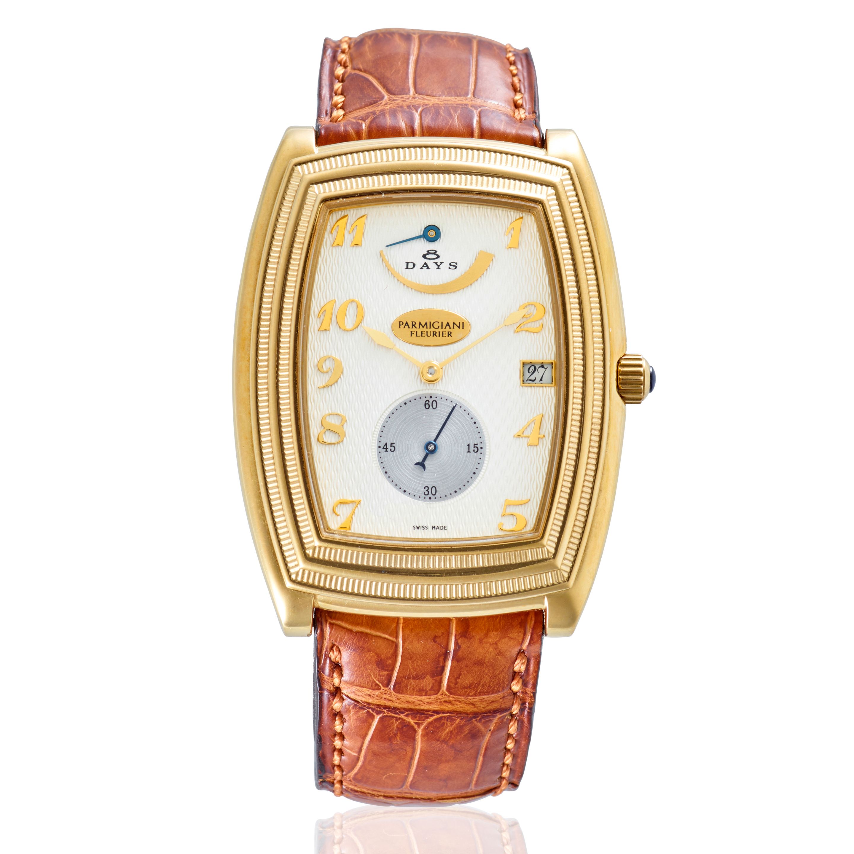PARMIGIANI FLEURIER. AN 18K GOLD MANUAL WIND WRISTWATCH WITH 8 DAY POWER RESERVE Ionica, Ref: PF000337, c.2004