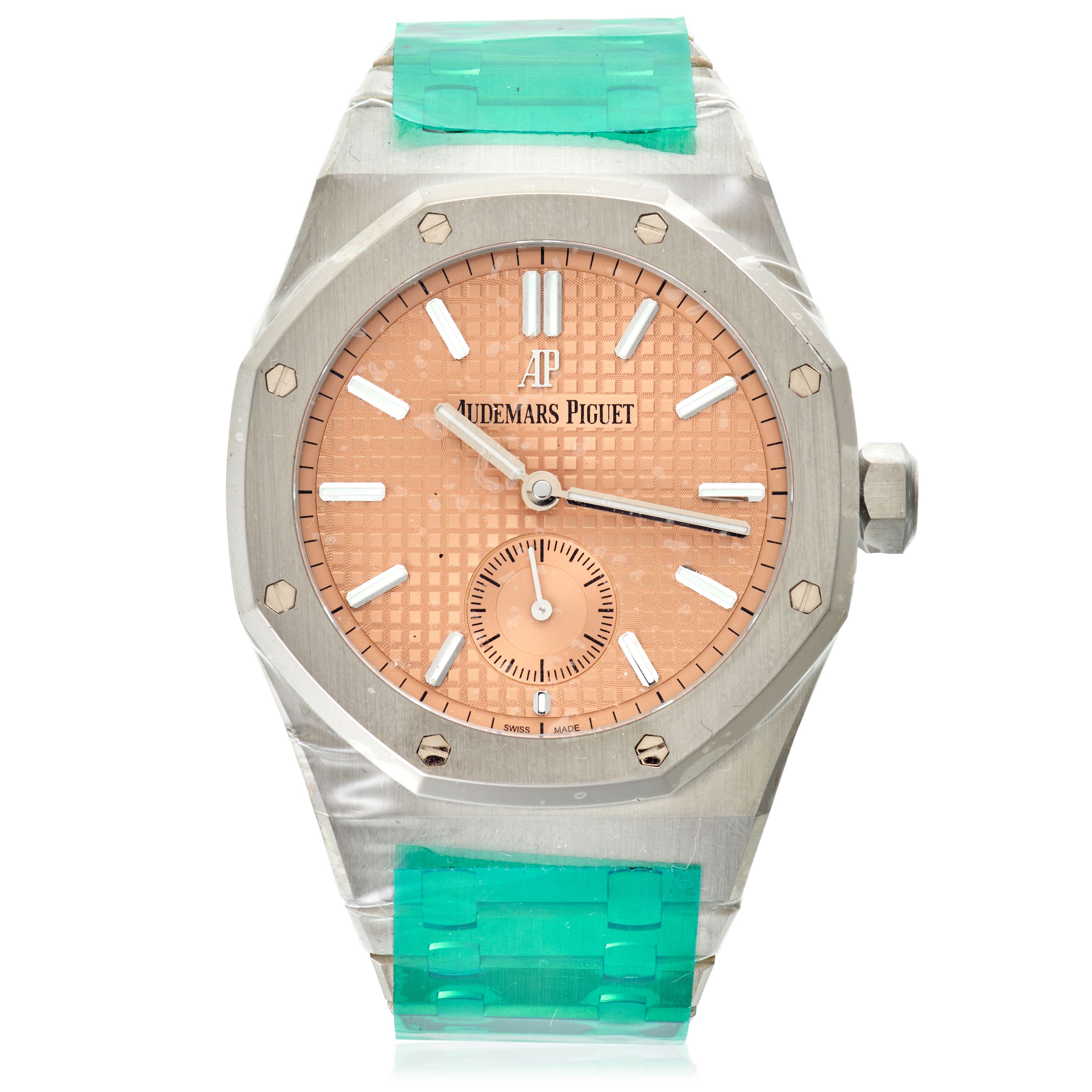 AUDEMARS PIGUET. A LIMITED EDITION TITANIUM MANUAL WIND MINUTE REPEATING BRACELET WATCH Royal Oak Minute Repeater Super Sonnerie, Ref: 26591TI.OO.1252TI.02, c.2021