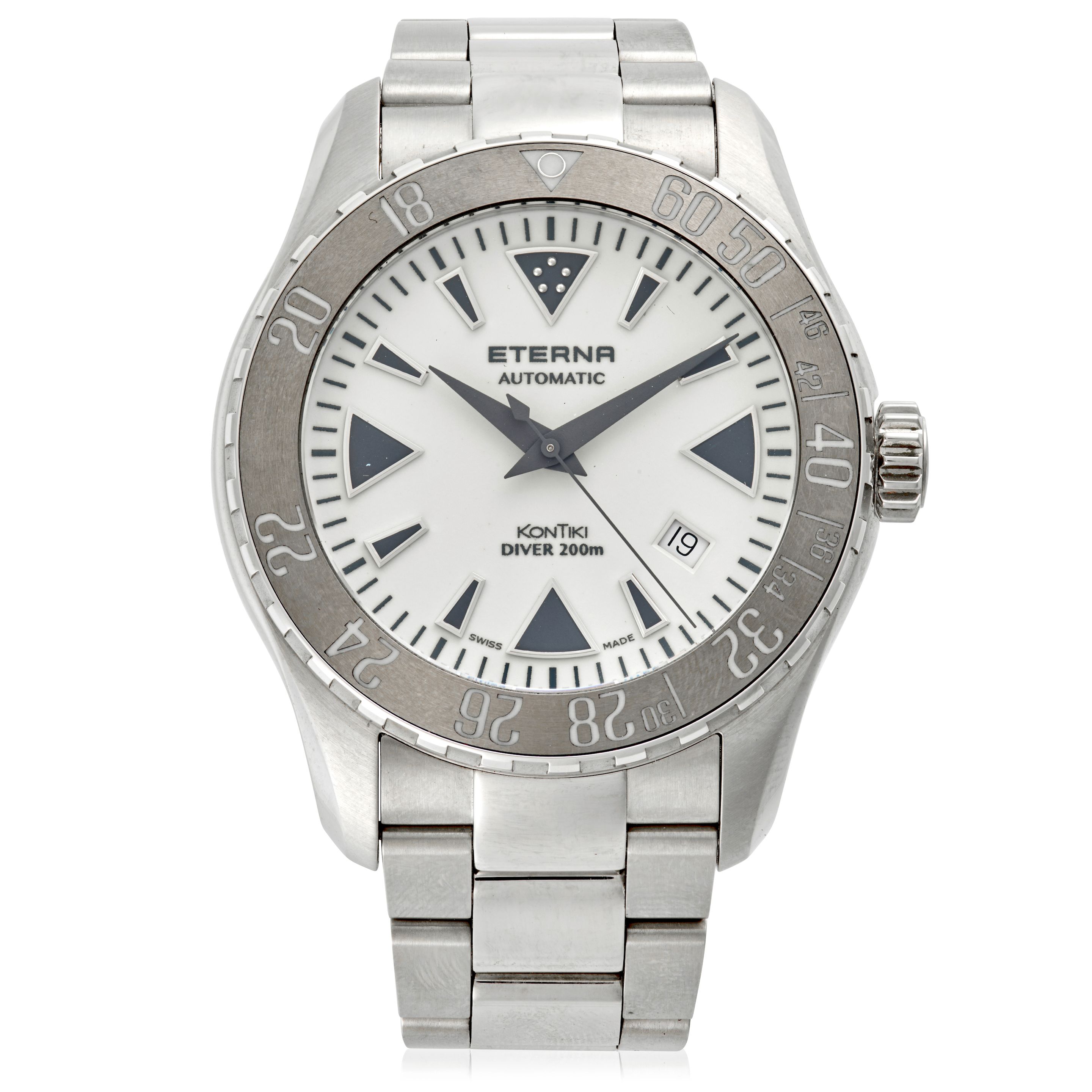 Eterna. A stainless steel automatic calendar bracelet watch KonTiki Diver , Ref: 1290.41/356.575, Circa 2010