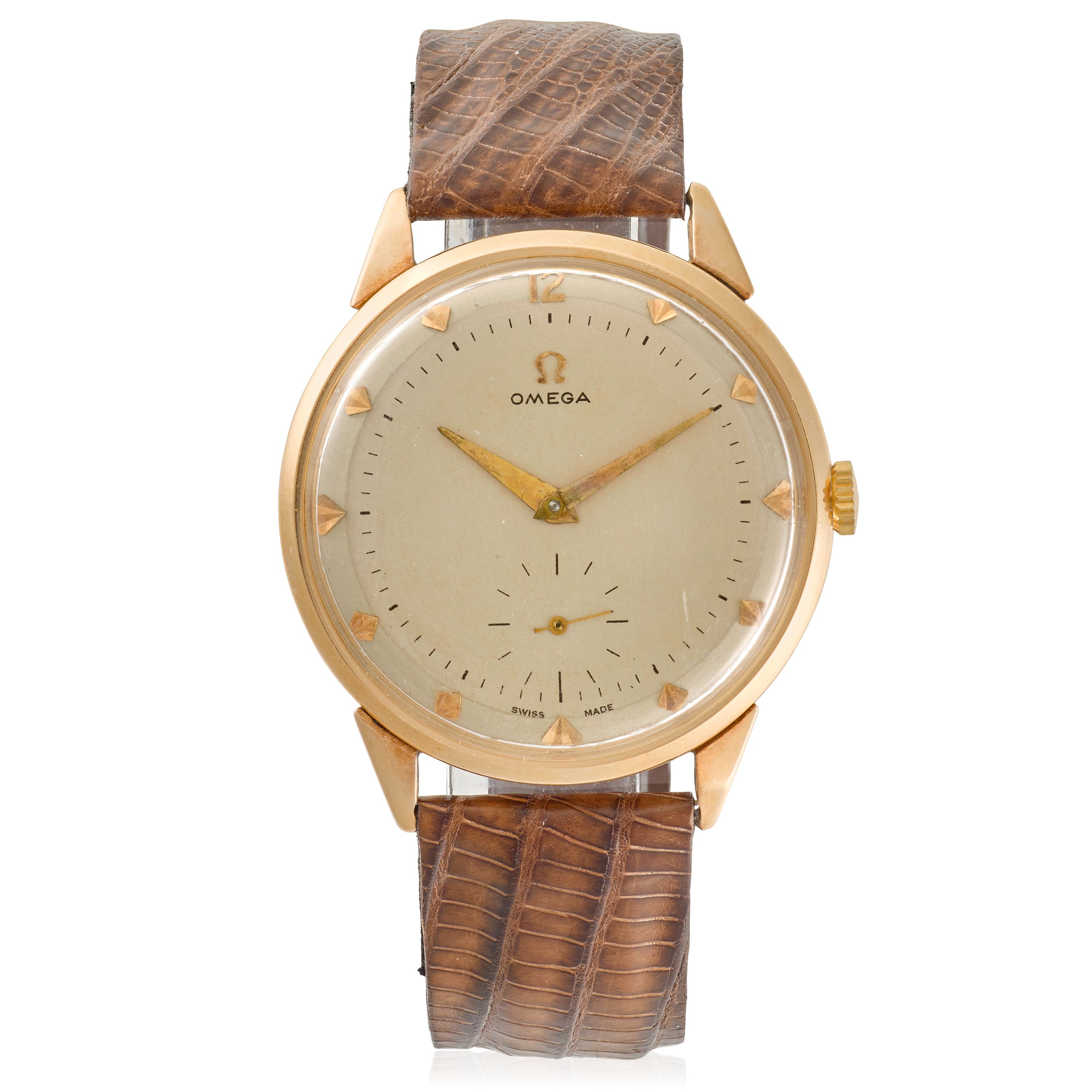OMEGA. A PAIR OF GOLD WRISTWATCHESc. 1950